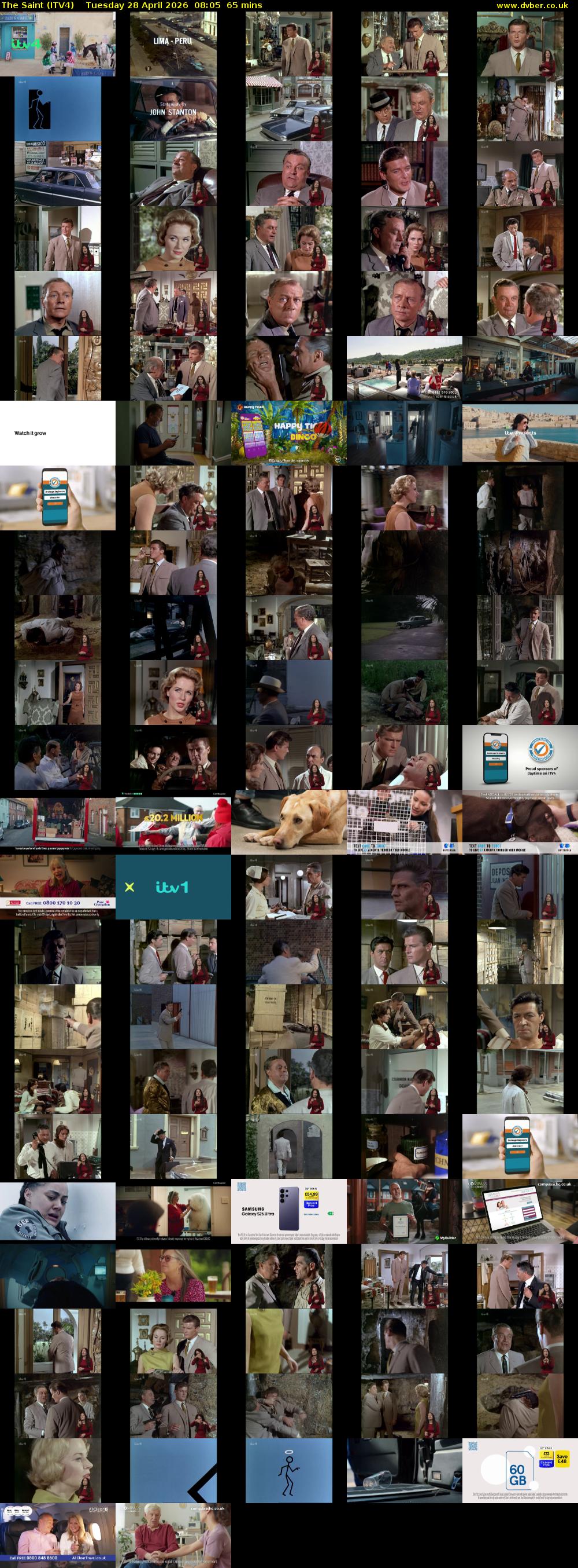 The Saint (ITV4) Tuesday 28 April 2026 08:05 - 09:10