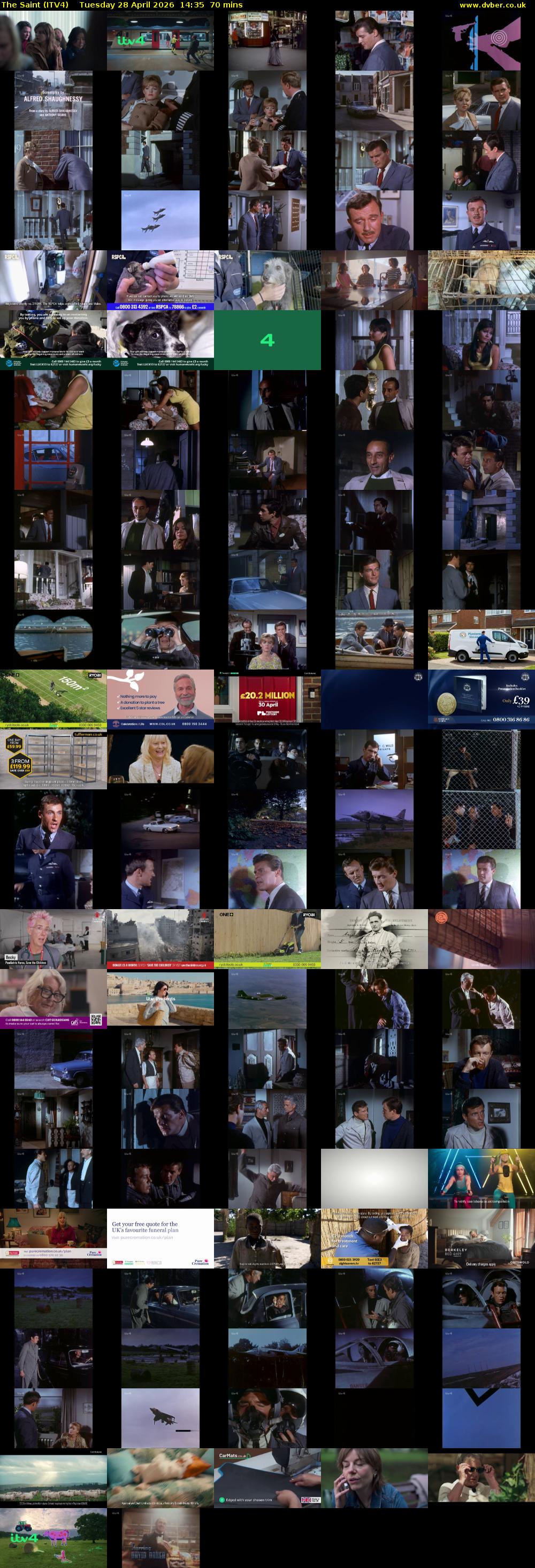 The Saint (ITV4) Tuesday 28 April 2026 14:35 - 15:45