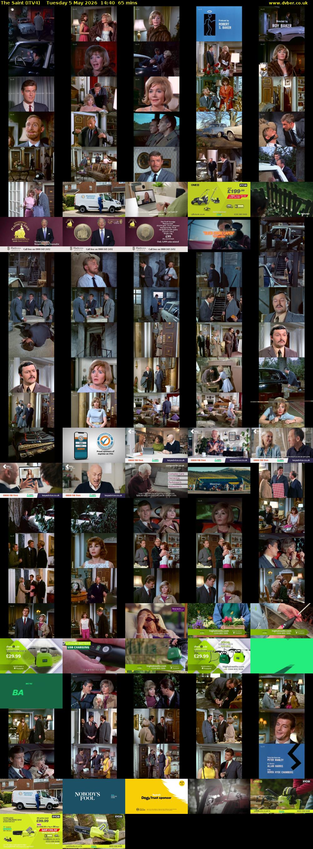 The Saint (ITV4) Tuesday 5 May 2026 14:40 - 15:45