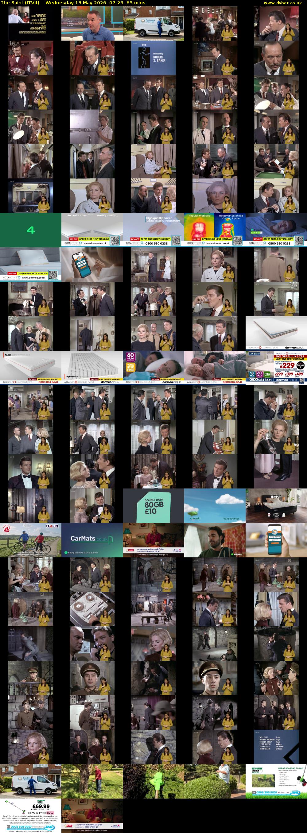 The Saint (ITV4) Wednesday 13 May 2026 07:25 - 08:30