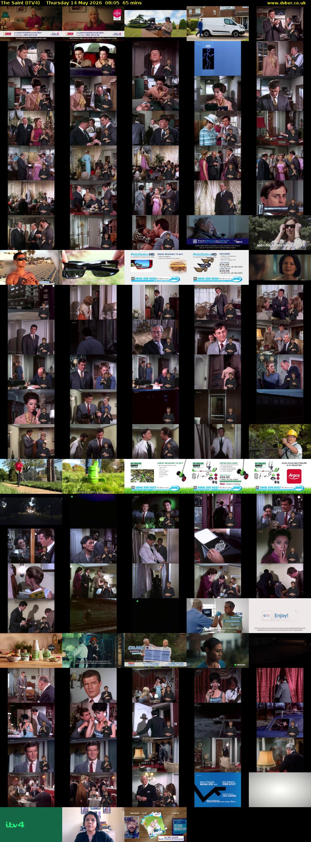 The Saint (ITV4) Thursday 14 May 2026 08:05 - 09:10