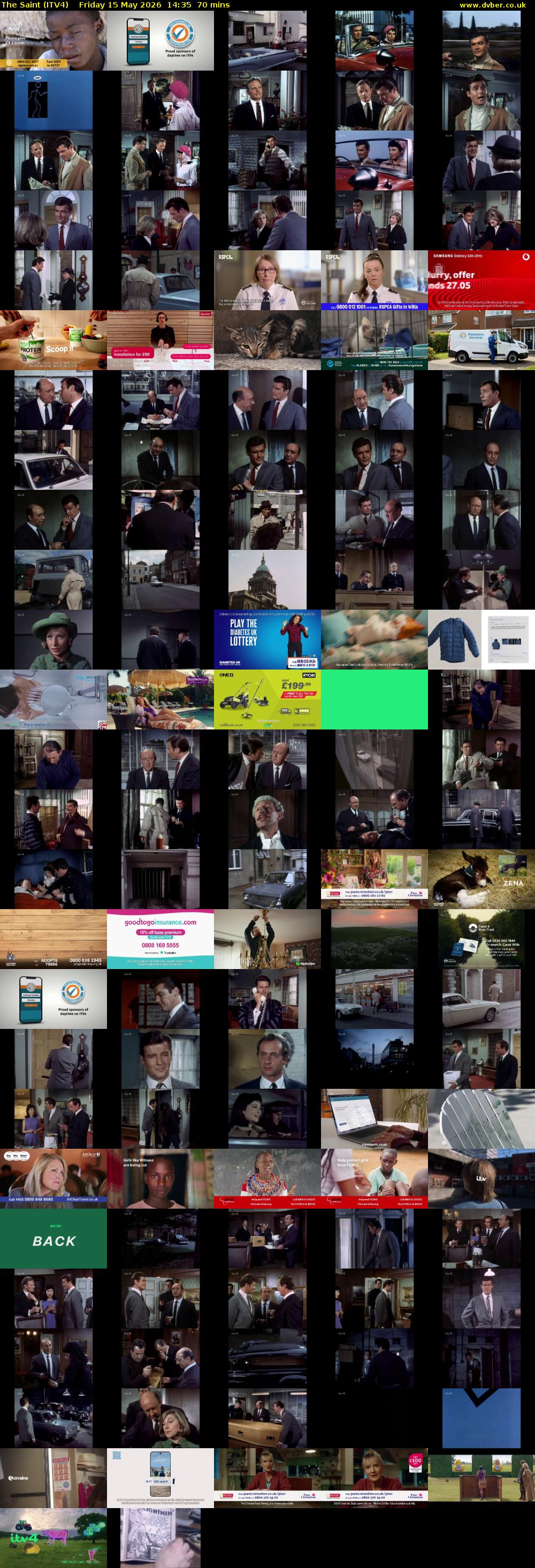 The Saint (ITV4) Friday 15 May 2026 14:35 - 15:45