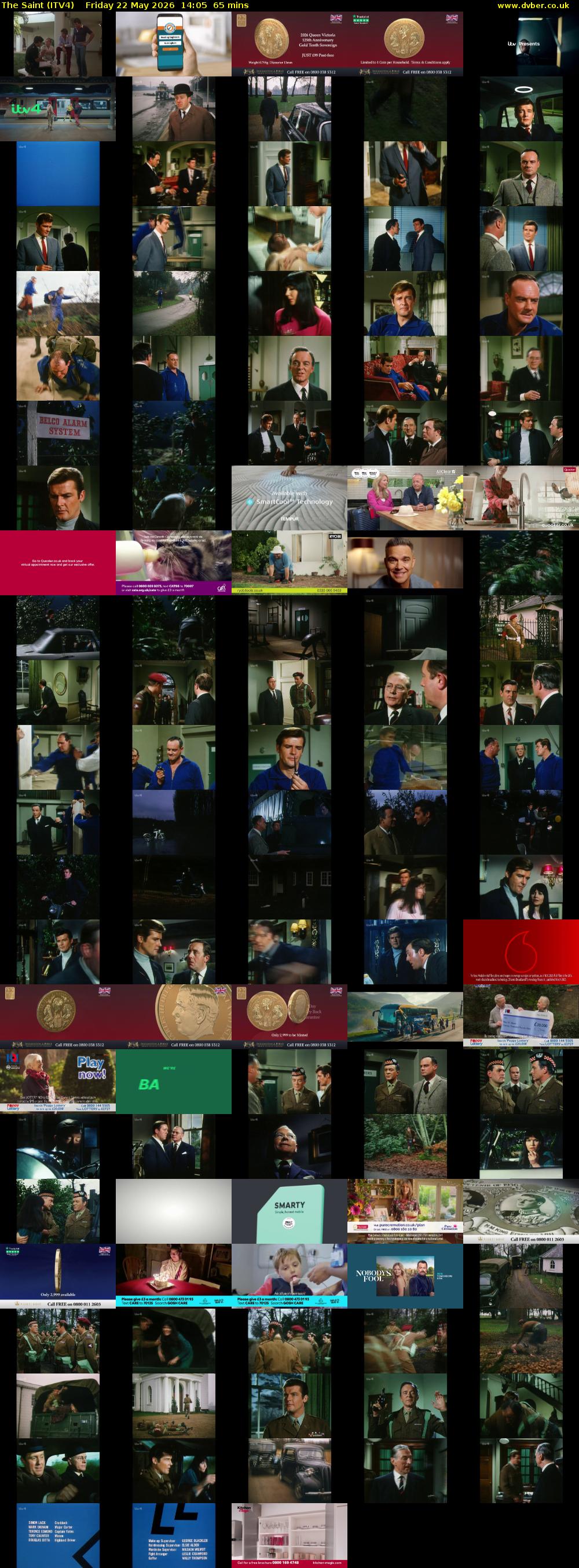 The Saint (ITV4) Friday 22 May 2026 14:05 - 15:10