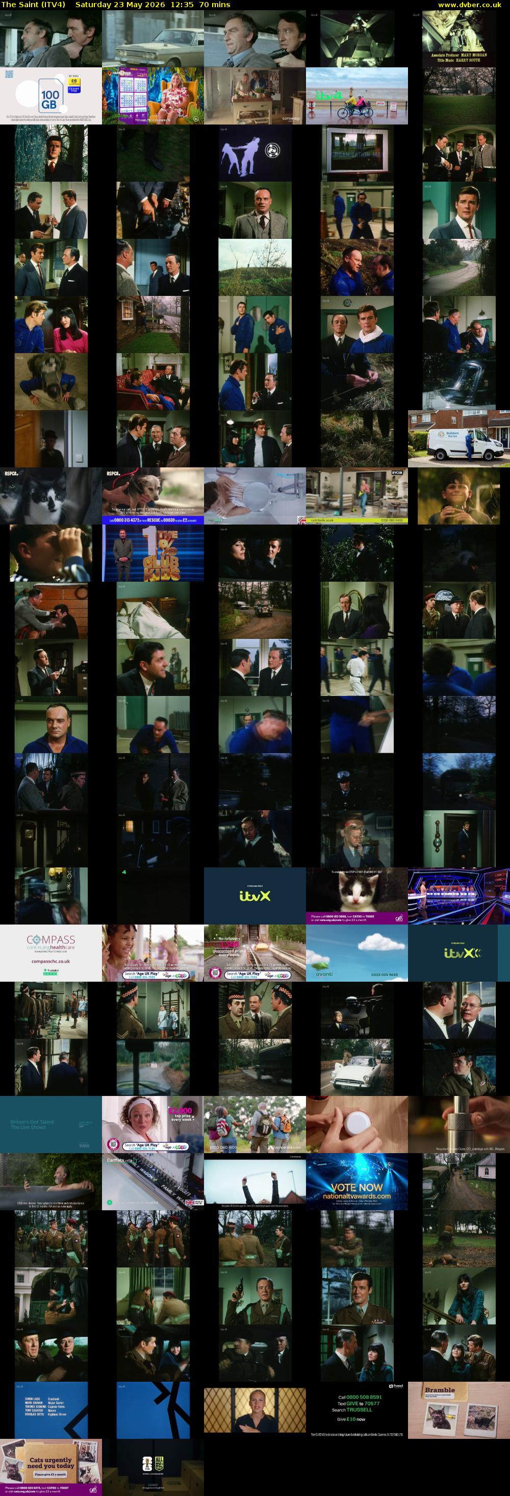 The Saint (ITV4) Saturday 23 May 2026 12:35 - 13:45