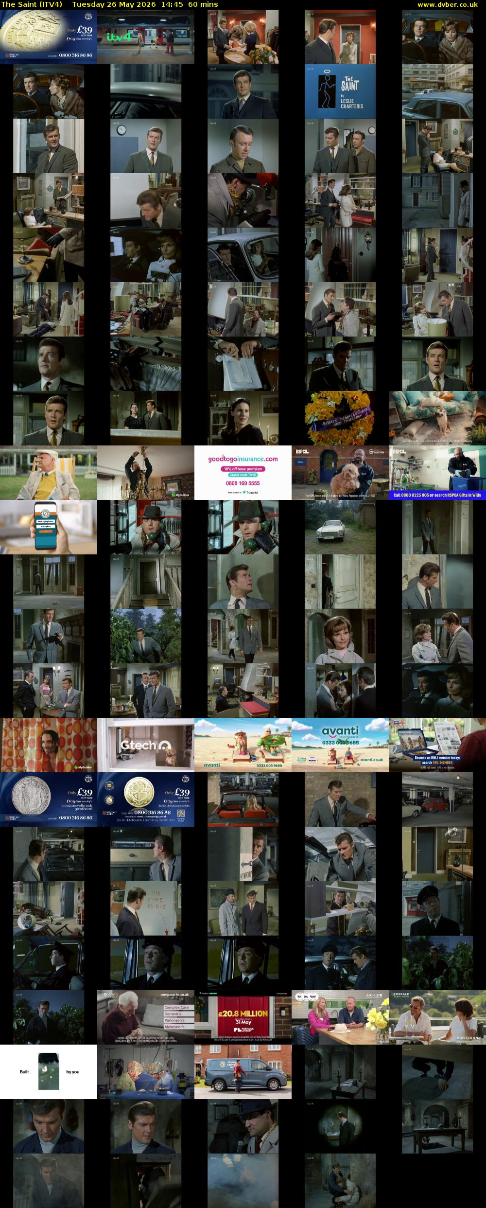 The Saint (ITV4) Tuesday 26 May 2026 14:45 - 15:45