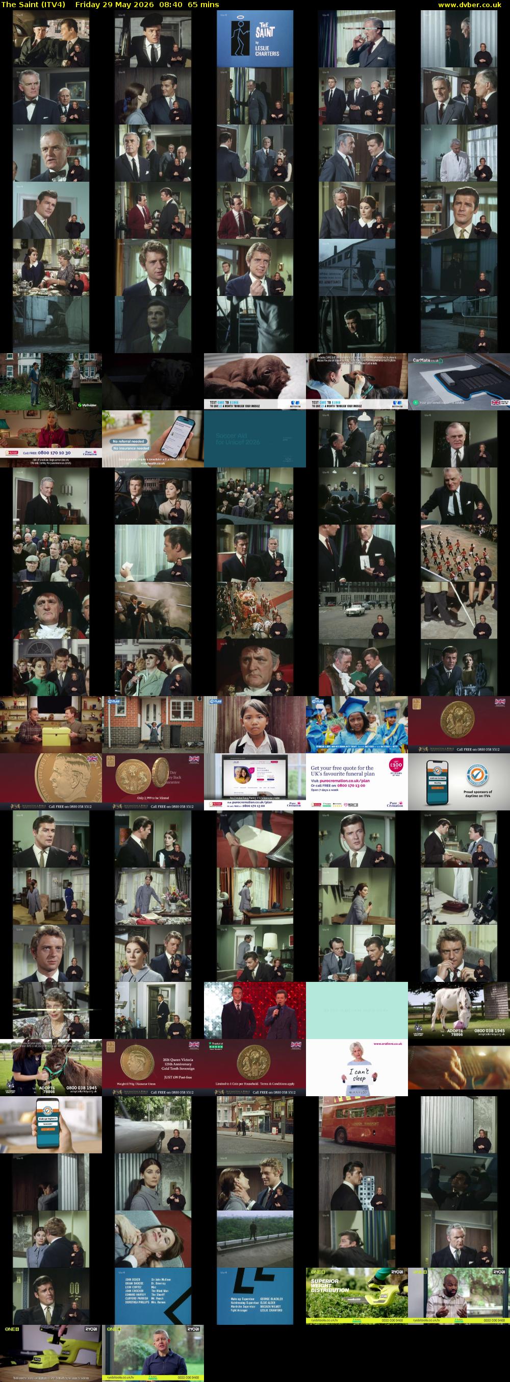 The Saint (ITV4) Friday 29 May 2026 08:40 - 09:45
