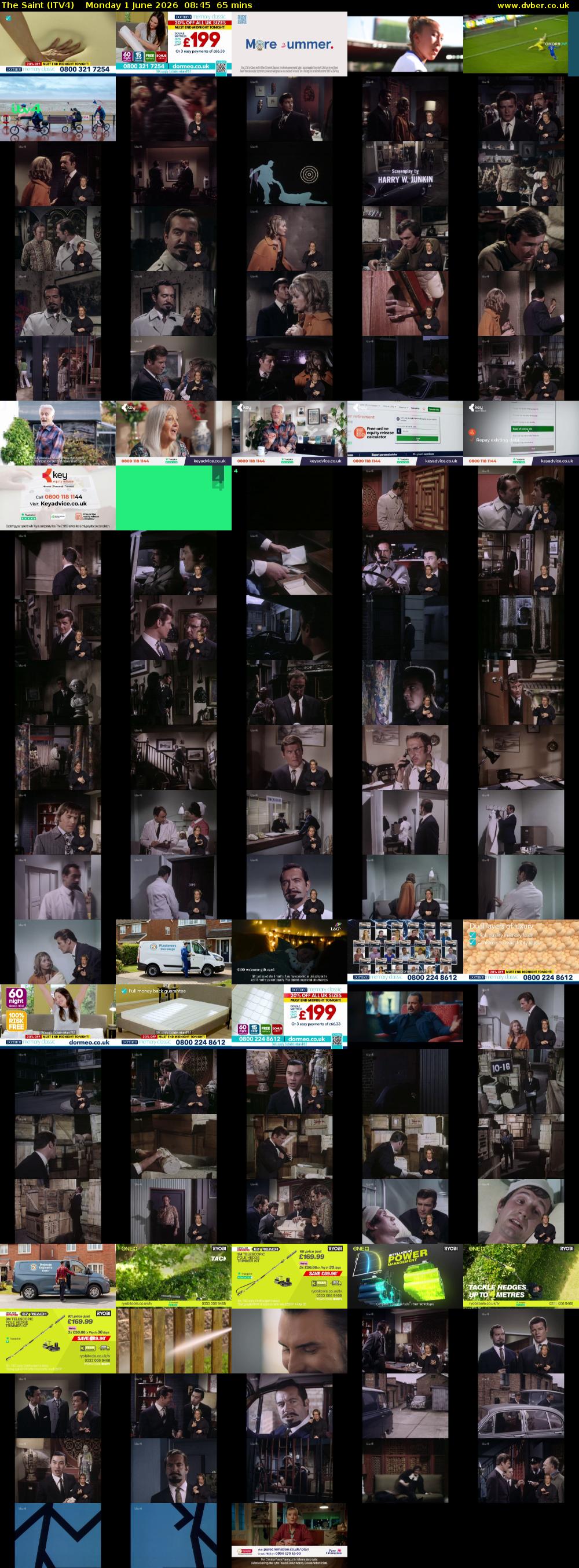The Saint (ITV4) Monday 1 June 2026 08:45 - 09:50