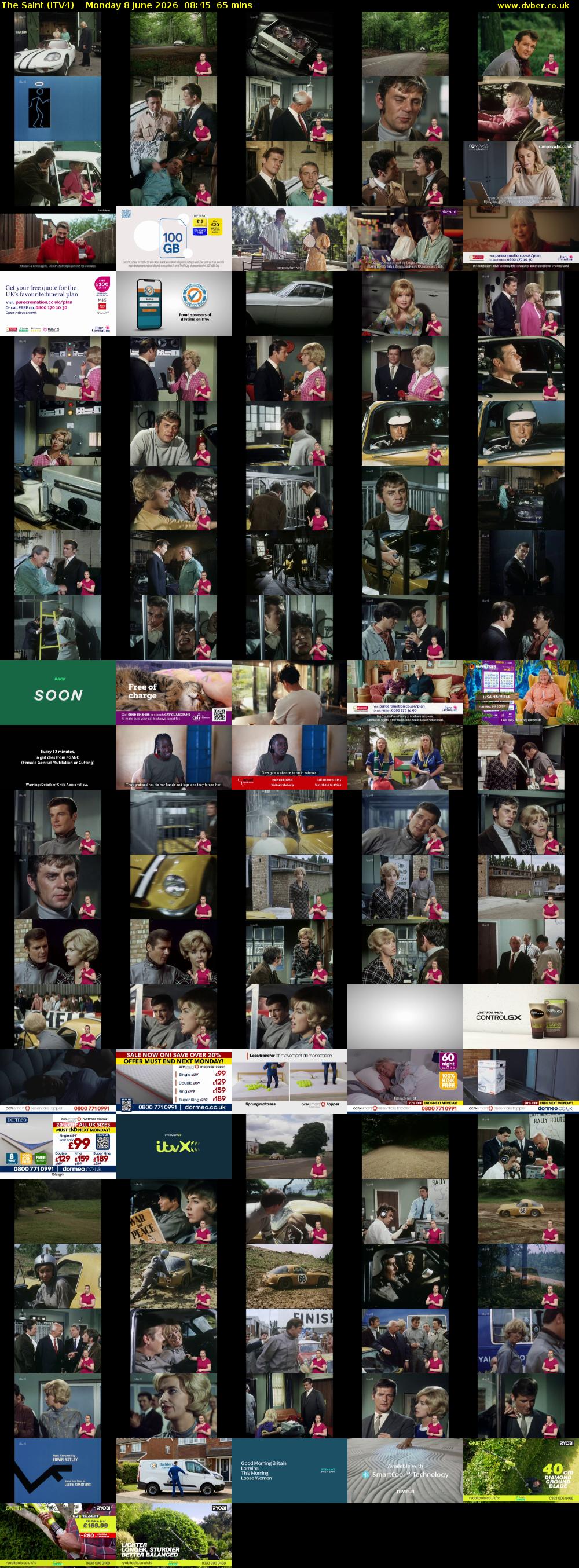 The Saint (ITV4) Monday 8 June 2026 08:45 - 09:50