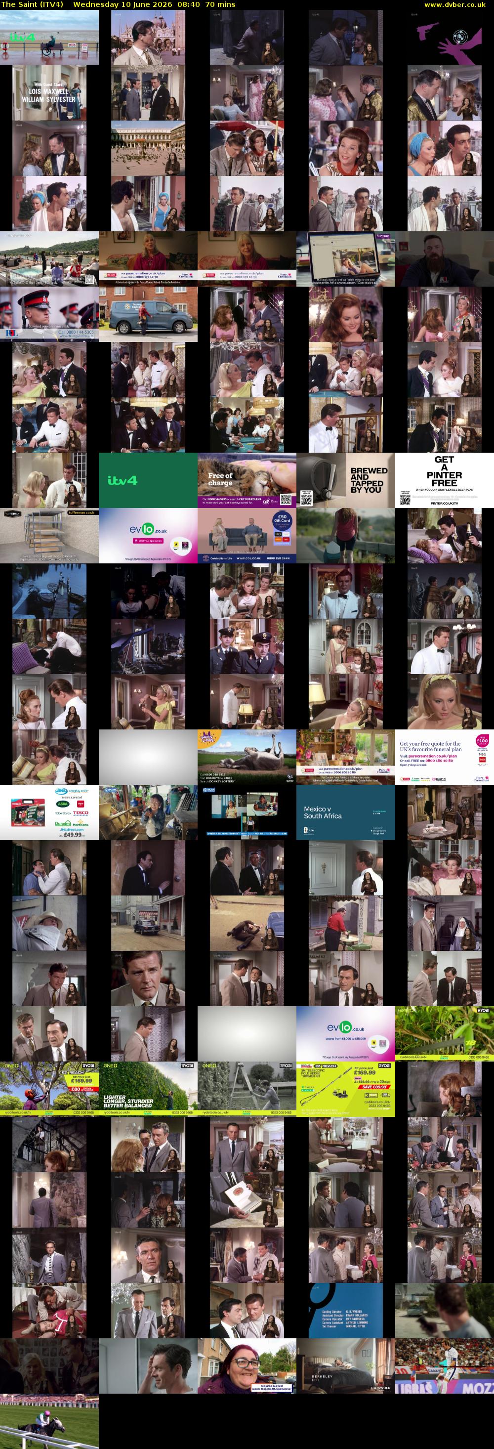 The Saint (ITV4) Wednesday 10 June 2026 08:40 - 09:50