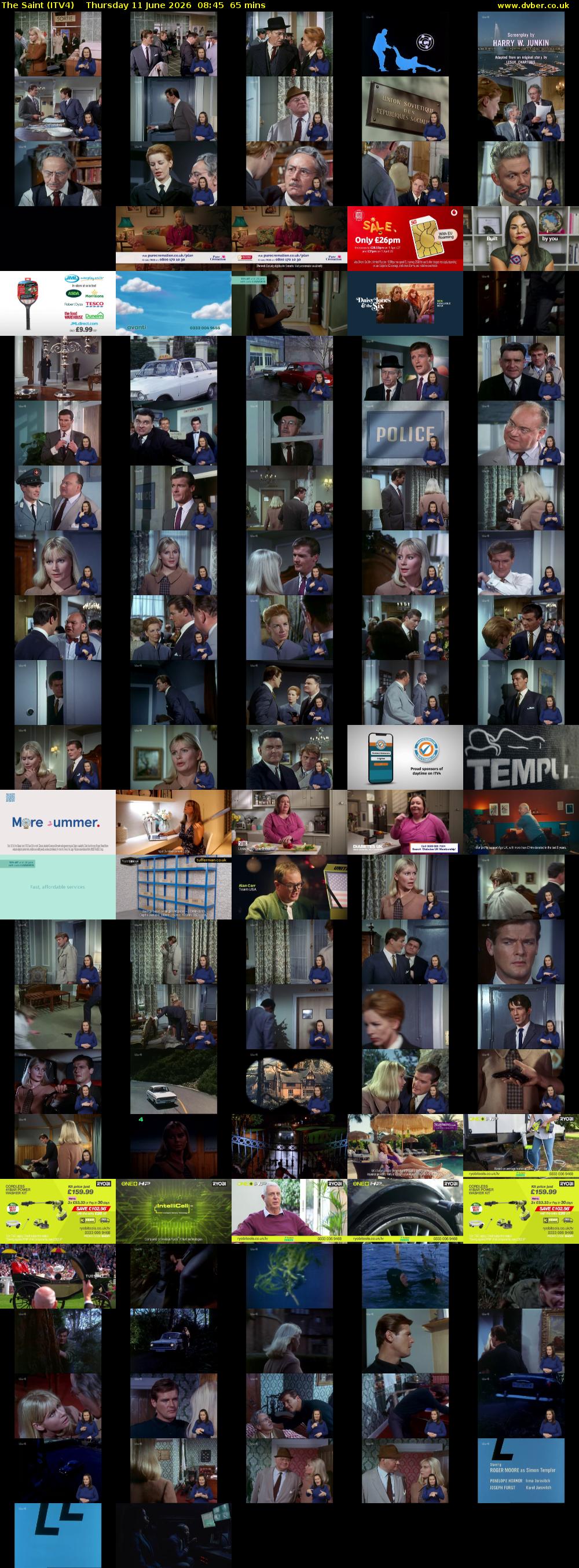 The Saint (ITV4) Thursday 11 June 2026 08:45 - 09:50