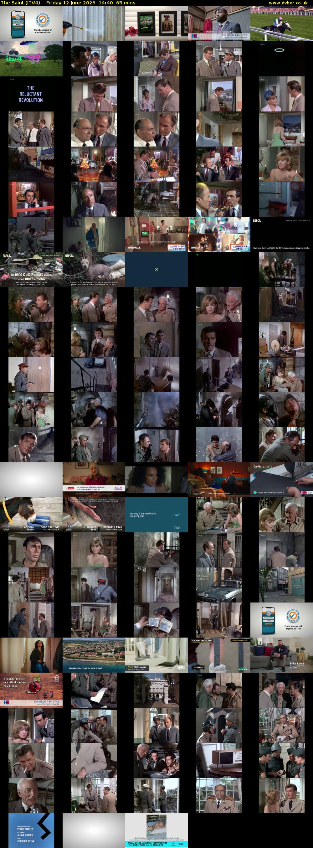 The Saint (ITV4) Friday 12 June 2026 14:40 - 15:45