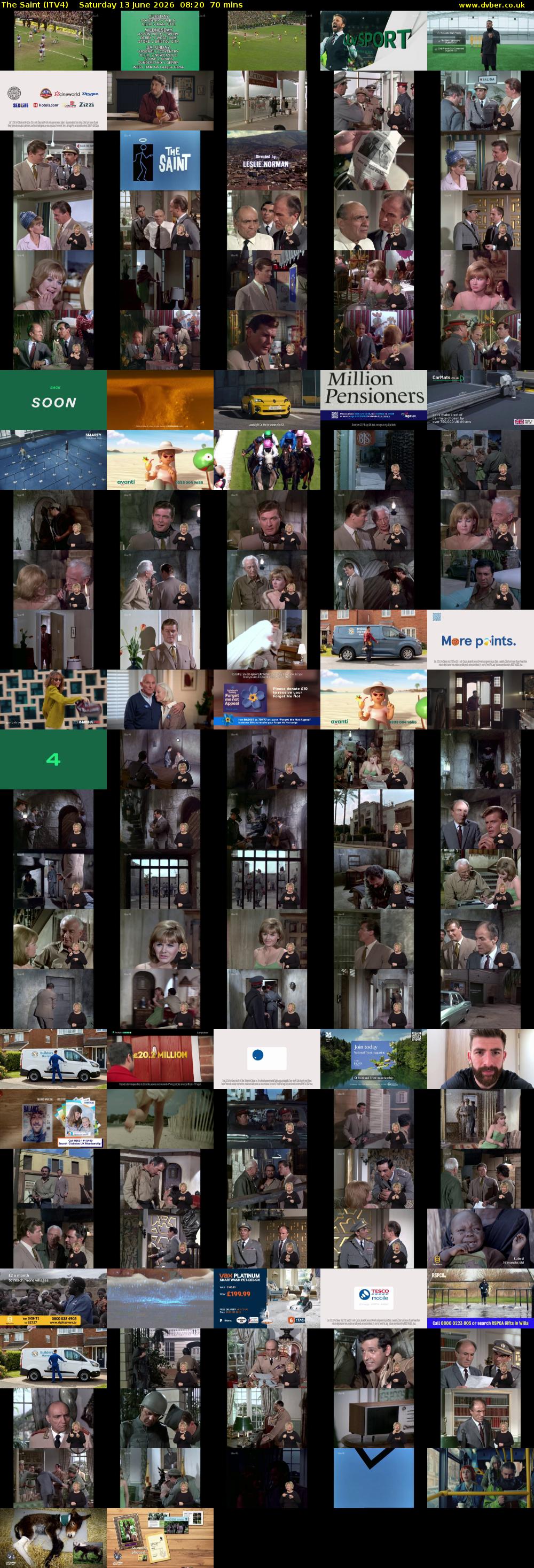 The Saint (ITV4) Saturday 13 June 2026 08:20 - 09:30