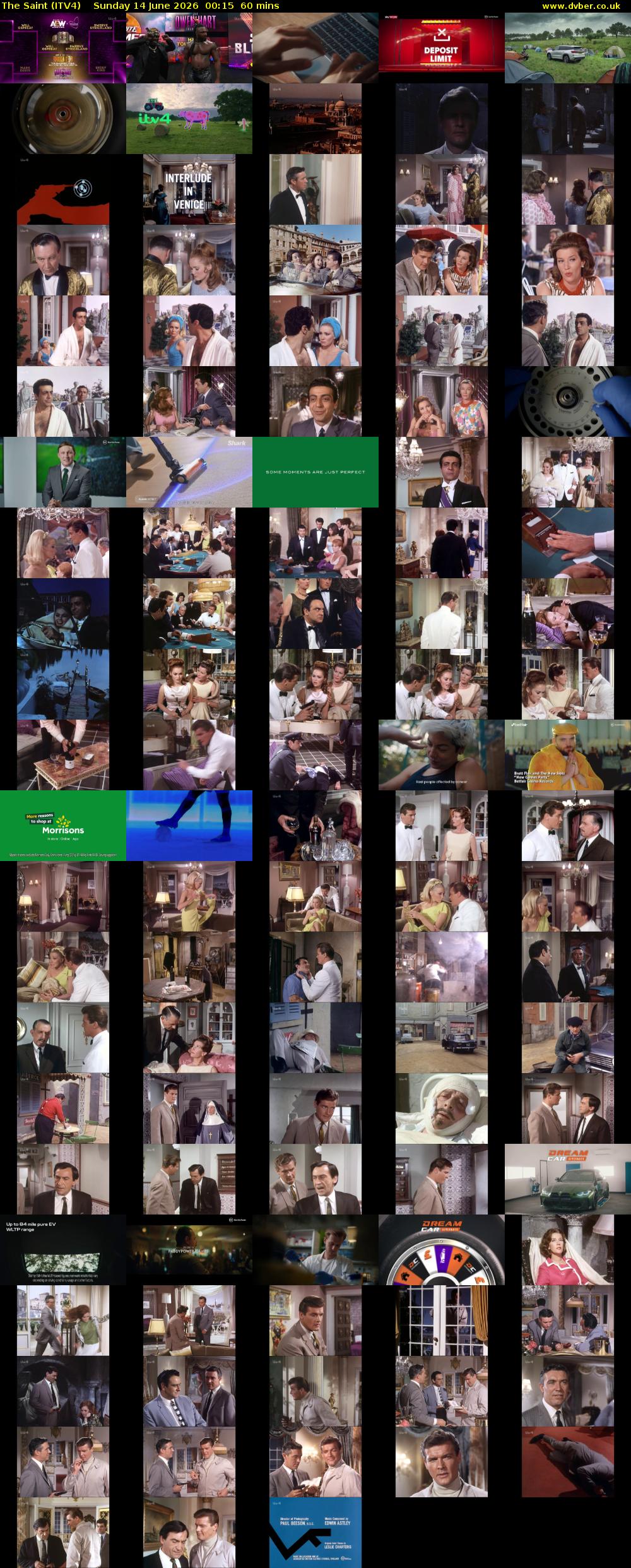 The Saint (ITV4) Sunday 14 June 2026 00:15 - 01:15