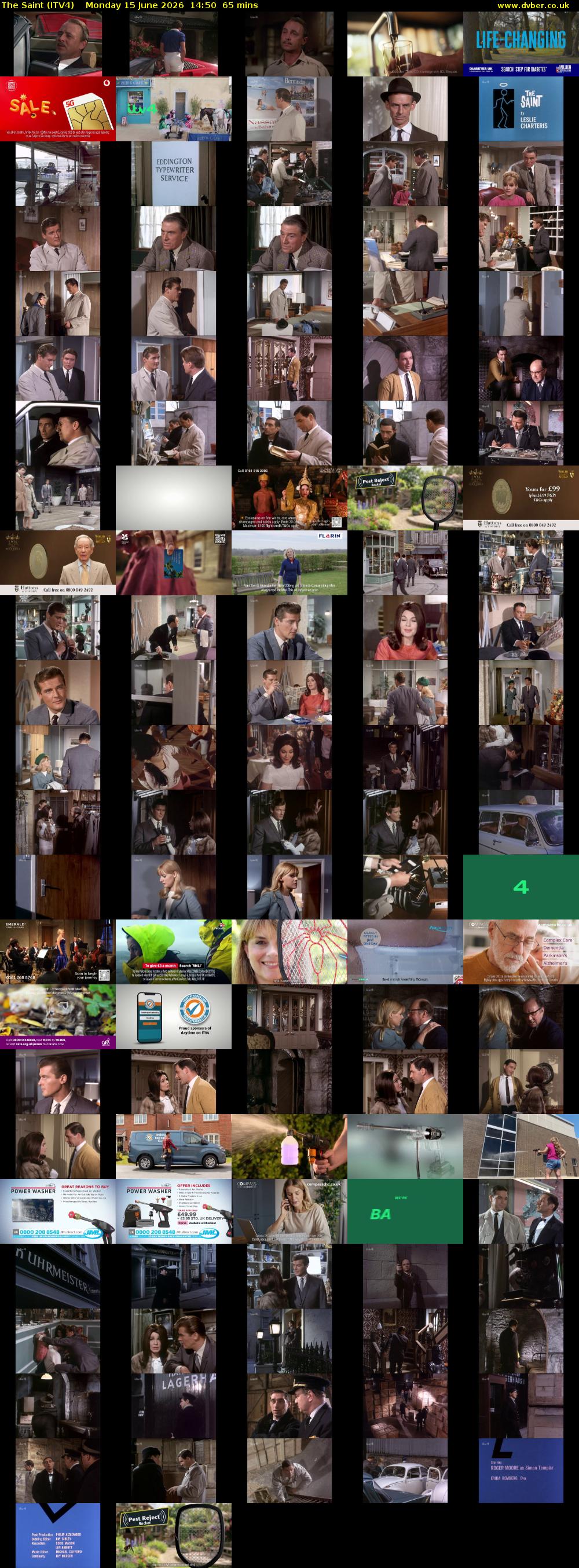 The Saint (ITV4) Monday 15 June 2026 14:50 - 15:55