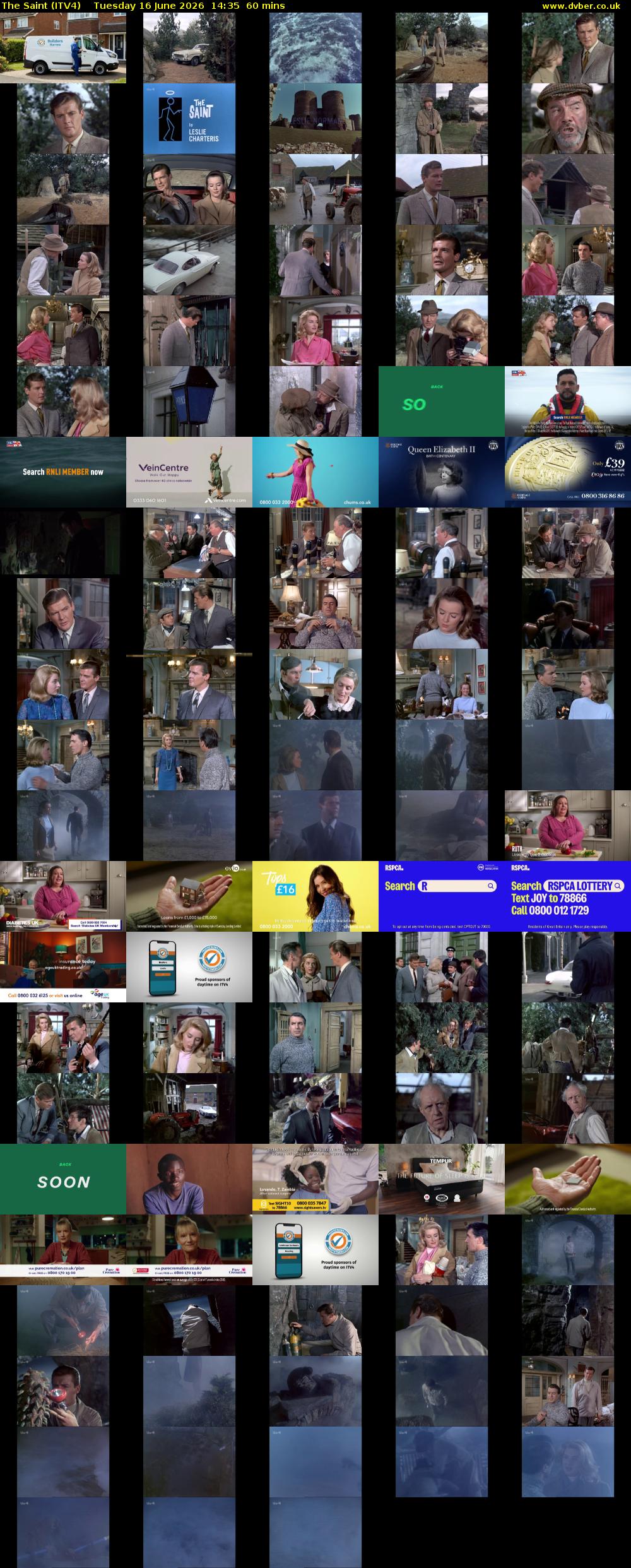 The Saint (ITV4) Tuesday 16 June 2026 14:35 - 15:35