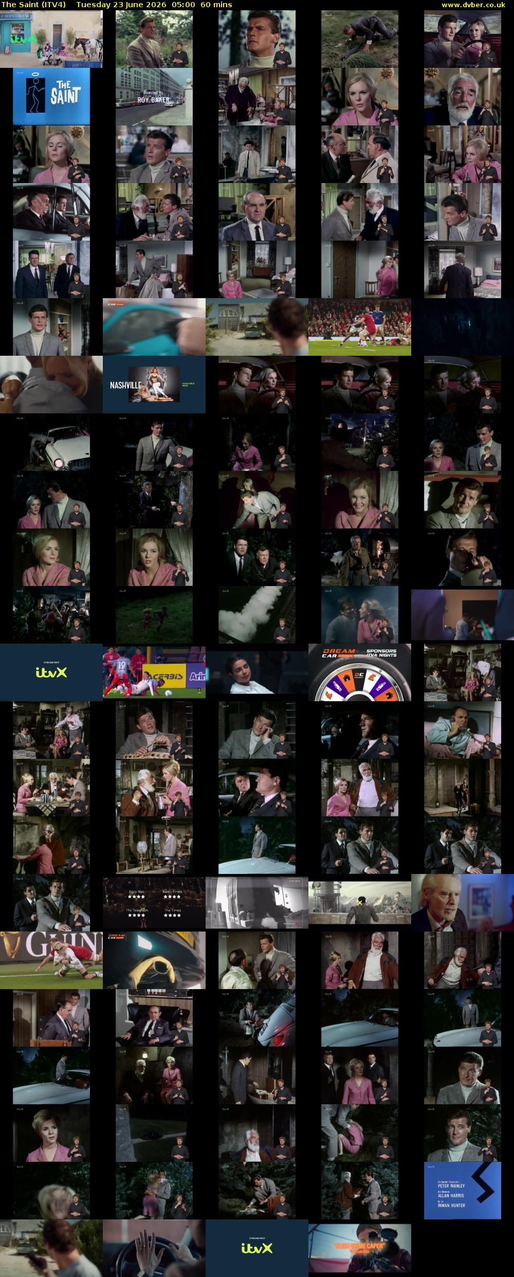 The Saint (ITV4) Tuesday 23 June 2026 05:00 - 06:00