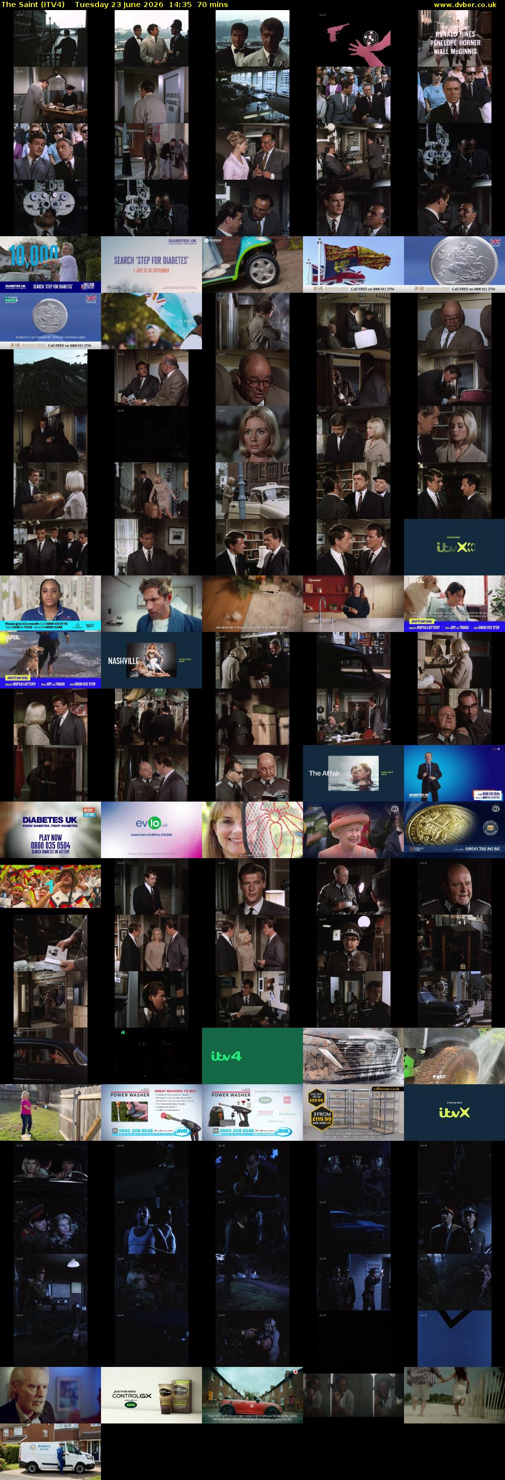 The Saint (ITV4) Tuesday 23 June 2026 14:35 - 15:45