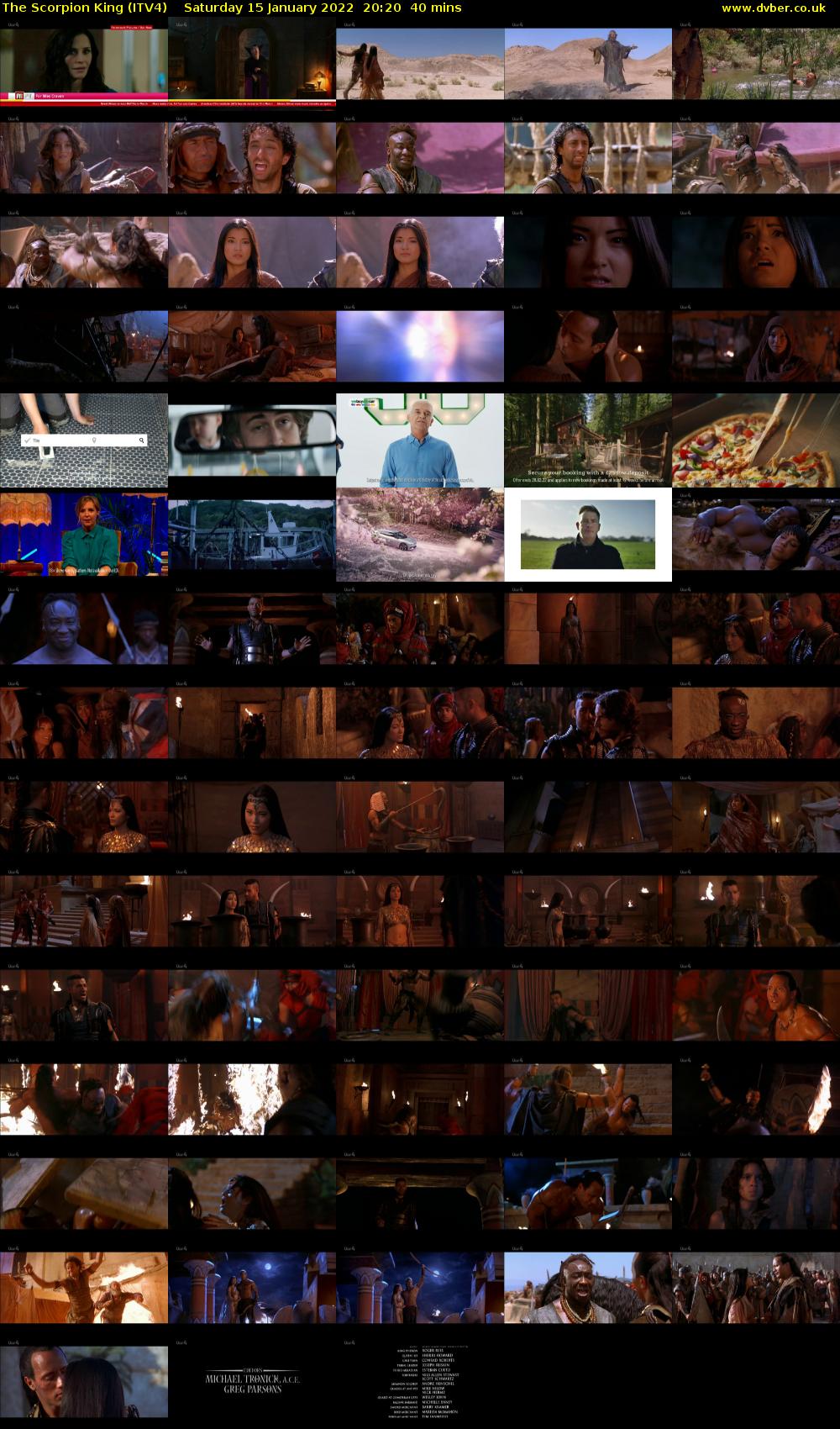 The Scorpion King (ITV4) Saturday 15 January 2022 20:20 - 21:00