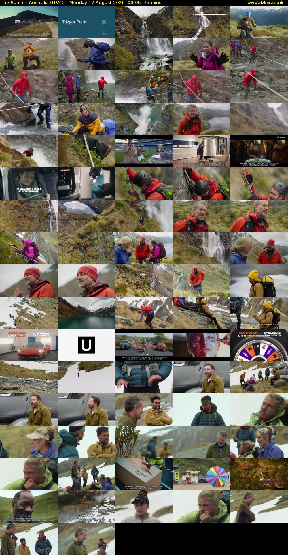 The Summit Australia (ITV4) Monday 17 August 2026 00:05 - 01:20