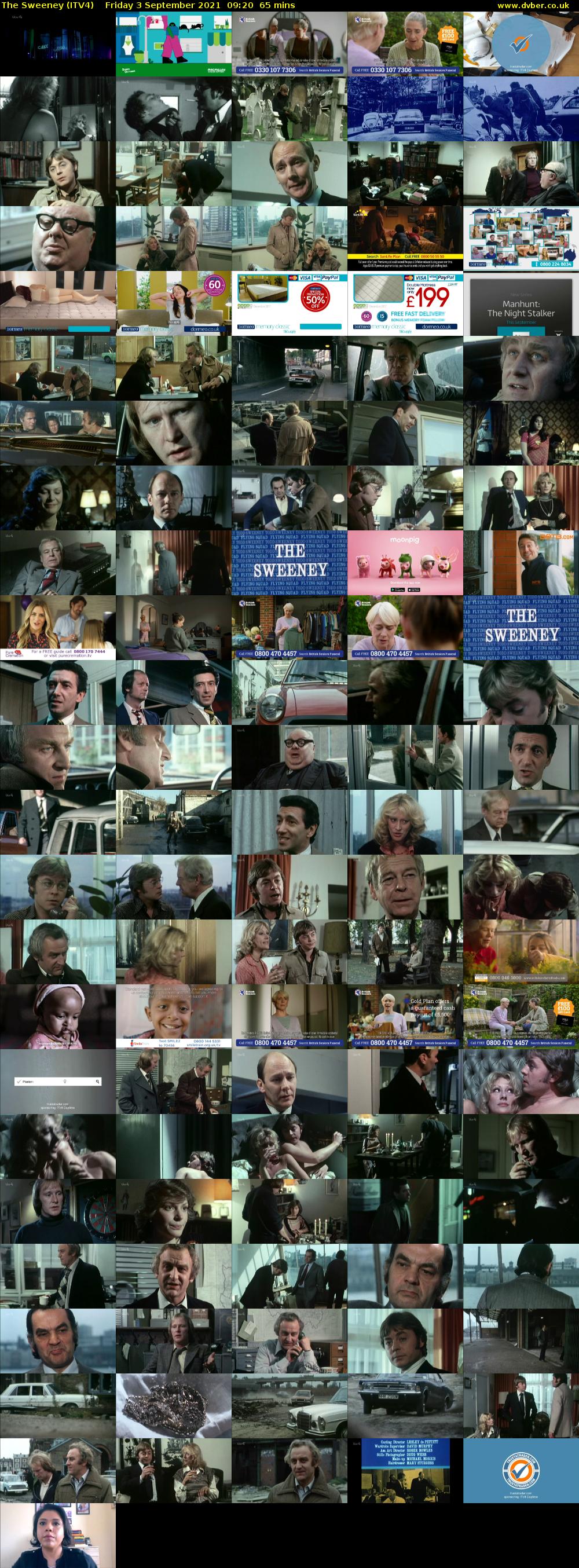 The Sweeney (ITV4) Friday 3 September 2021 09:20 - 10:25
