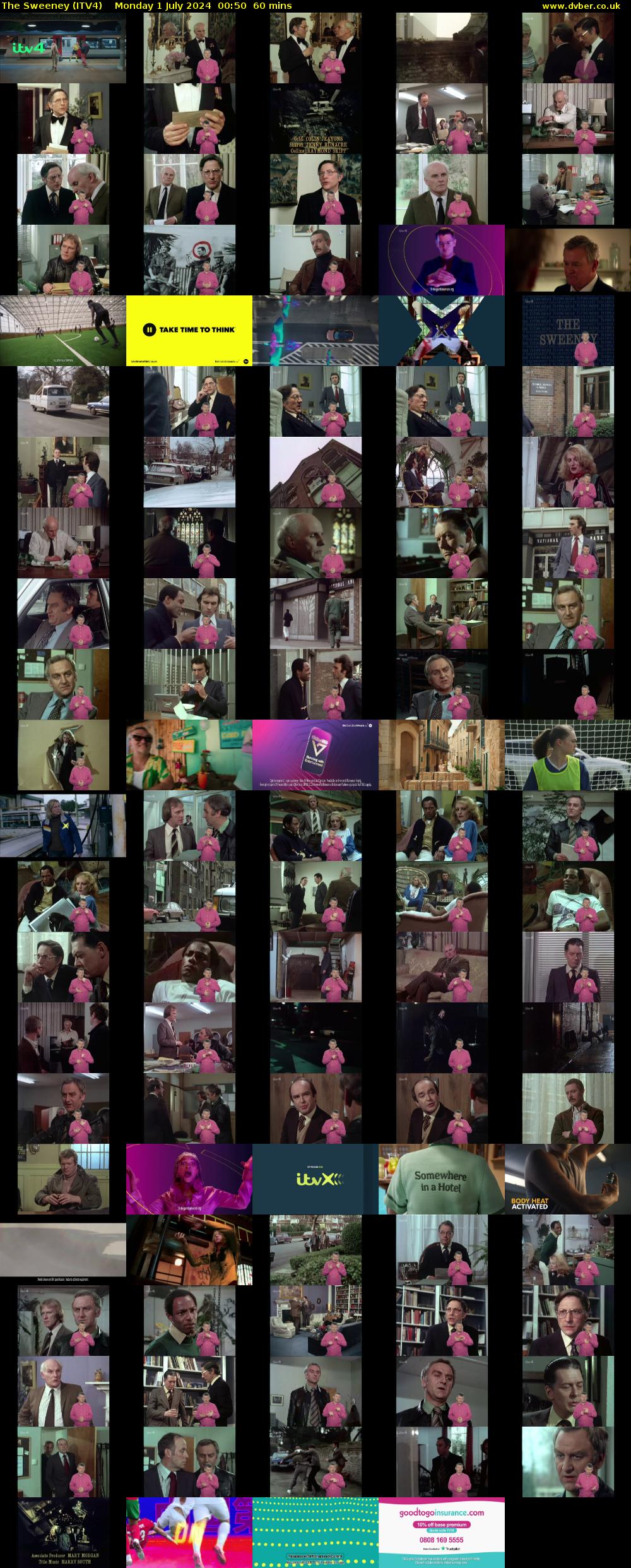 The Sweeney (ITV4) Monday 1 July 2024 00:50 - 01:50