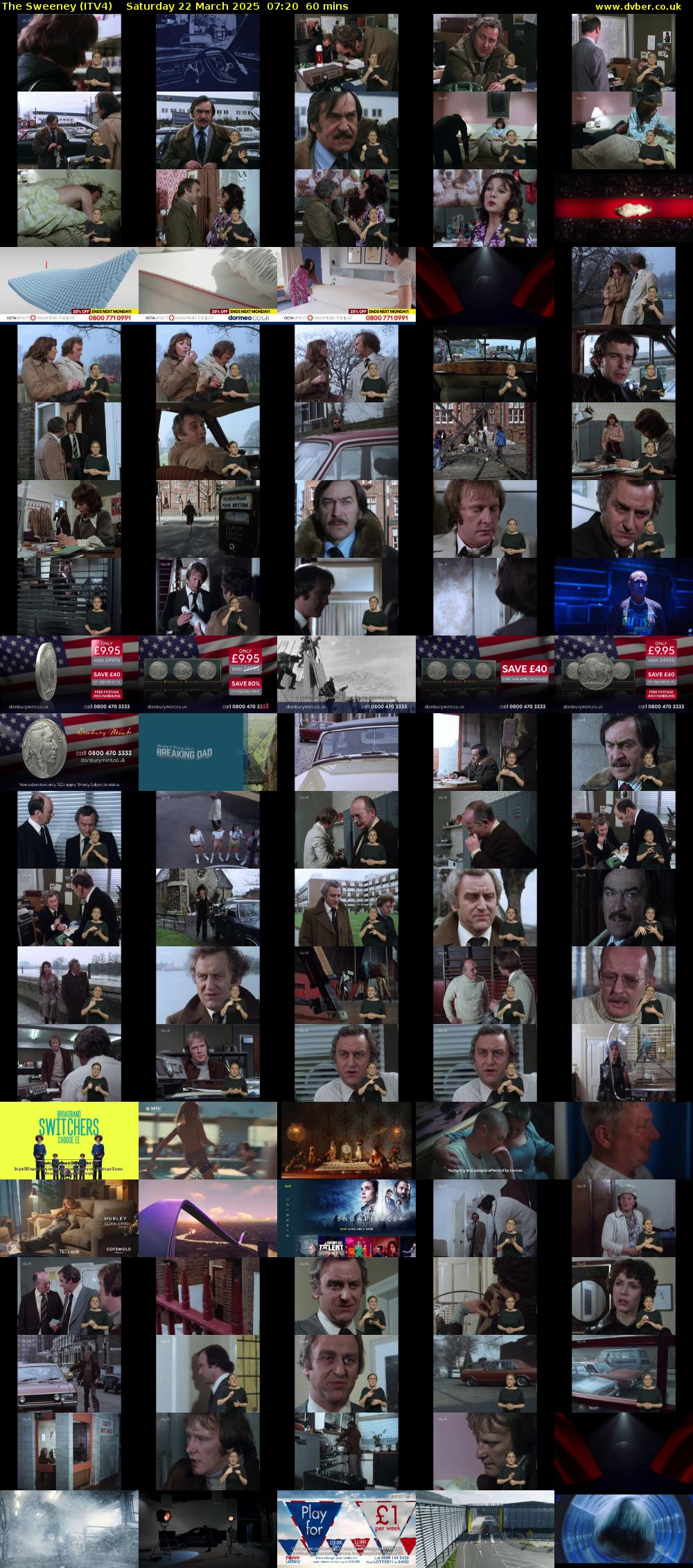 The Sweeney (ITV4) Saturday 22 March 2025 07:20 - 08:20