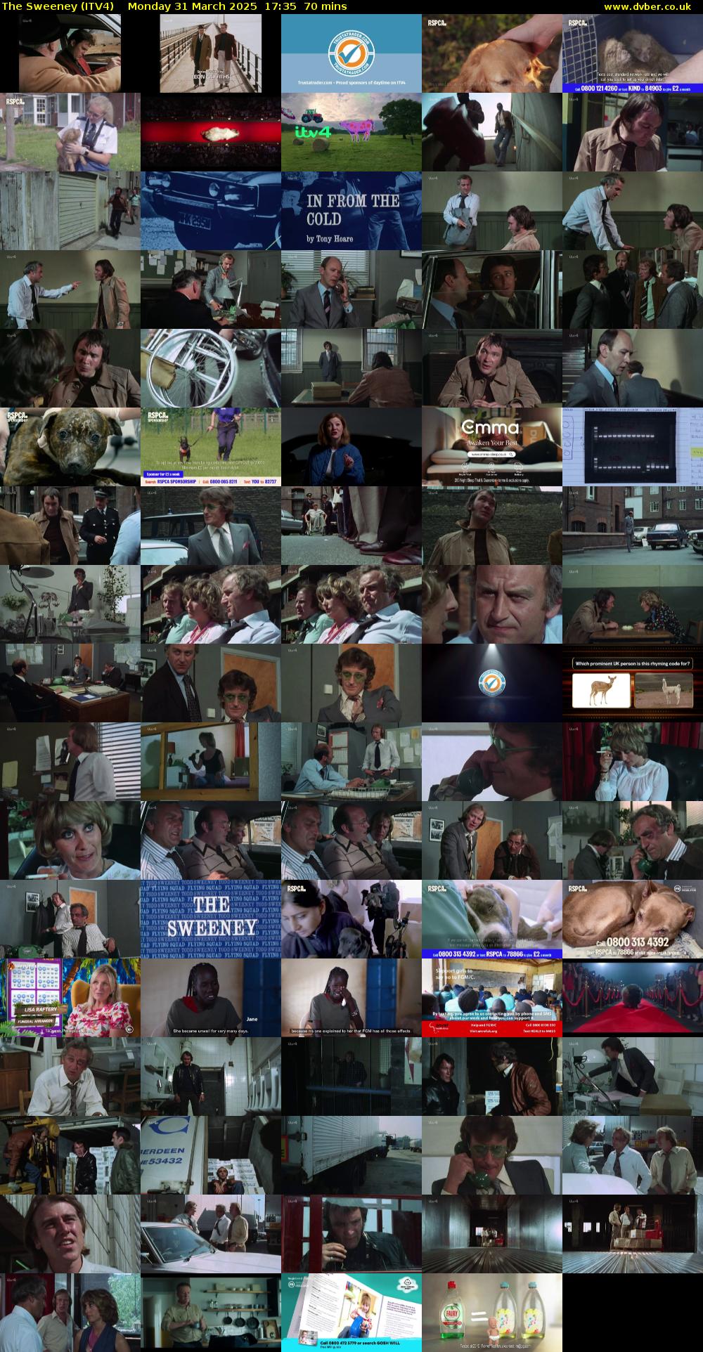 The Sweeney (ITV4) Monday 31 March 2025 17:35 - 18:45