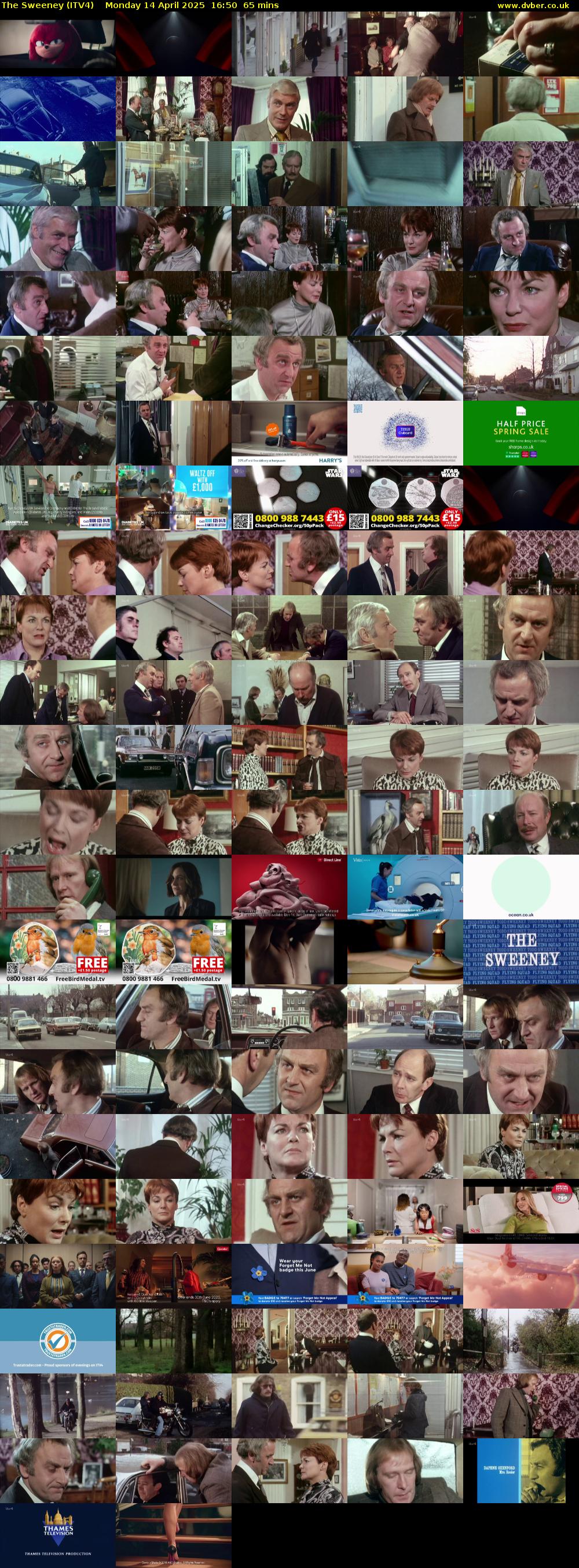 The Sweeney (ITV4) Monday 14 April 2025 16:50 - 17:55