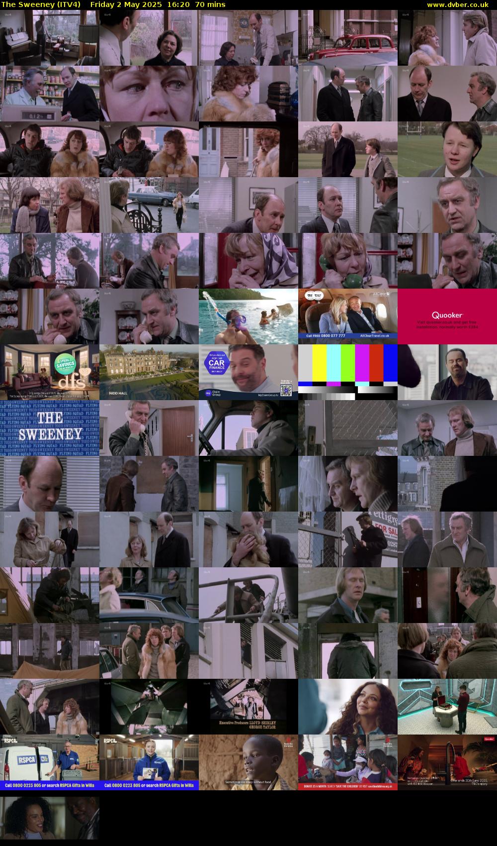 The Sweeney (ITV4) Friday 2 May 2025 16:20 - 17:30