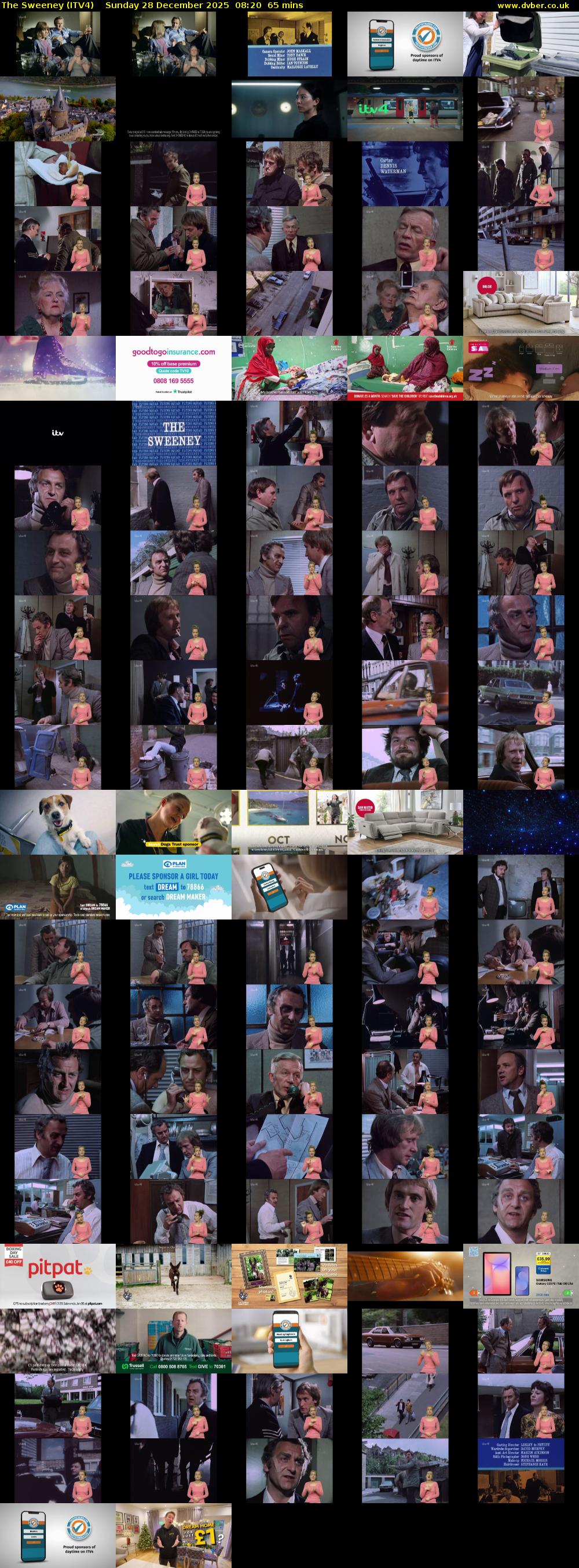 The Sweeney (ITV4) Sunday 28 December 2025 08:20 - 09:25