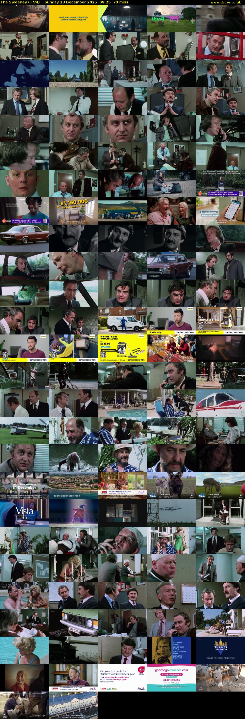 The Sweeney (ITV4) Sunday 28 December 2025 09:25 - 10:35