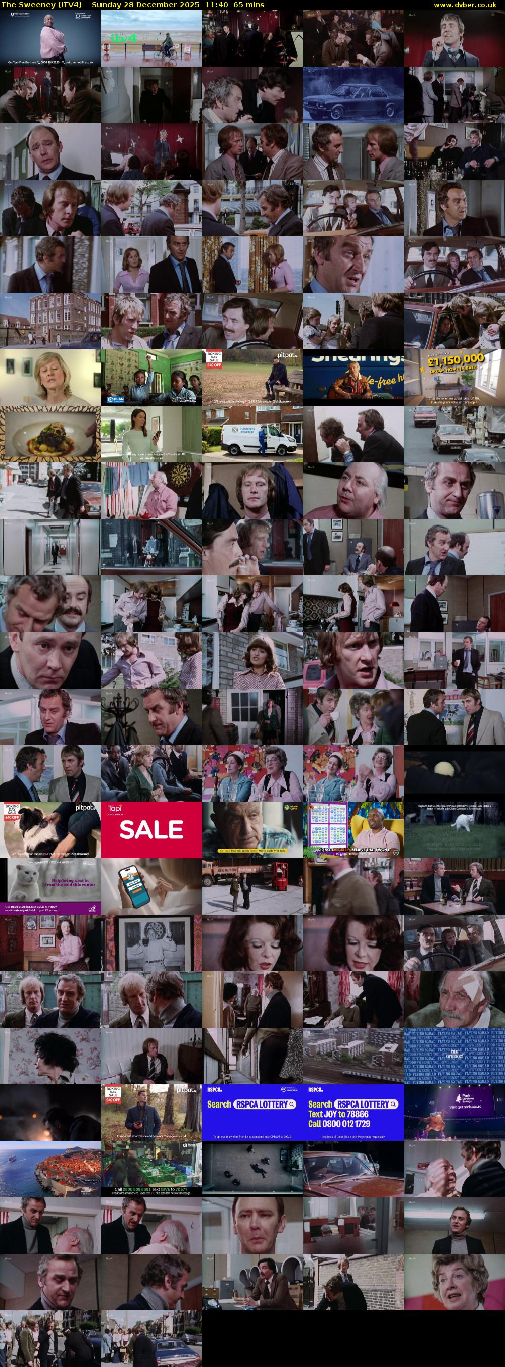 The Sweeney (ITV4) Sunday 28 December 2025 11:40 - 12:45
