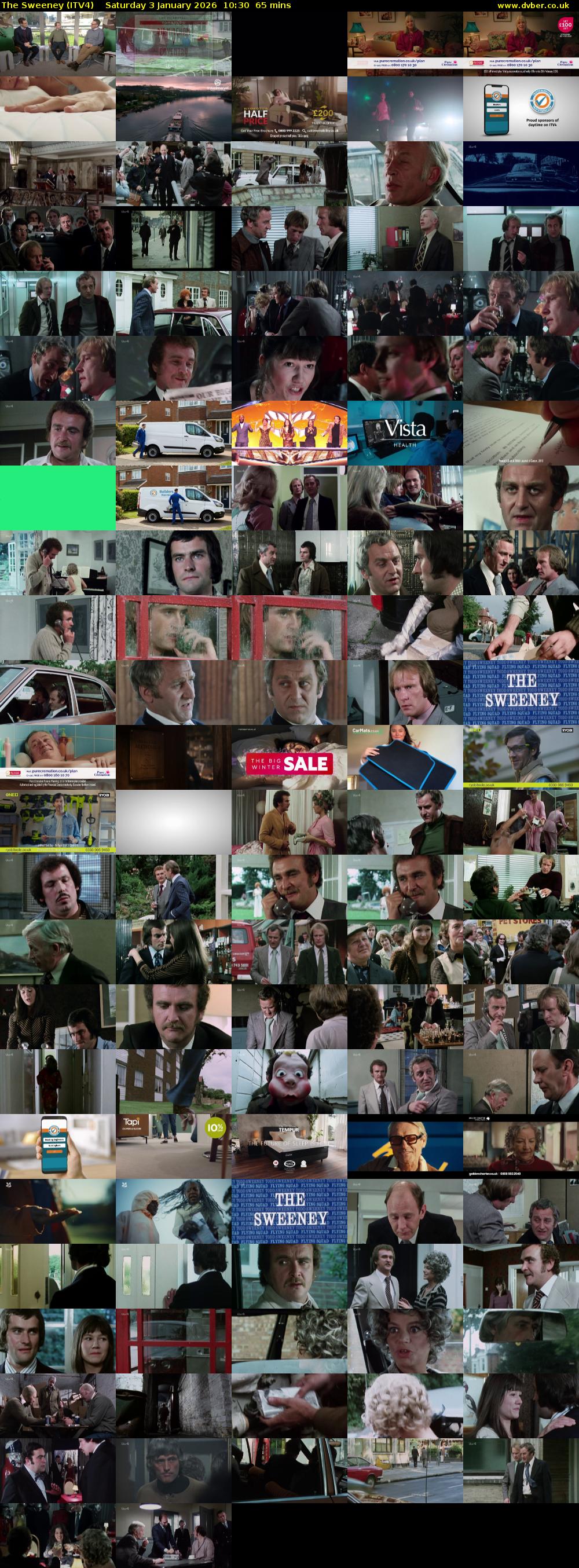 The Sweeney (ITV4) Saturday 3 January 2026 10:30 - 11:35