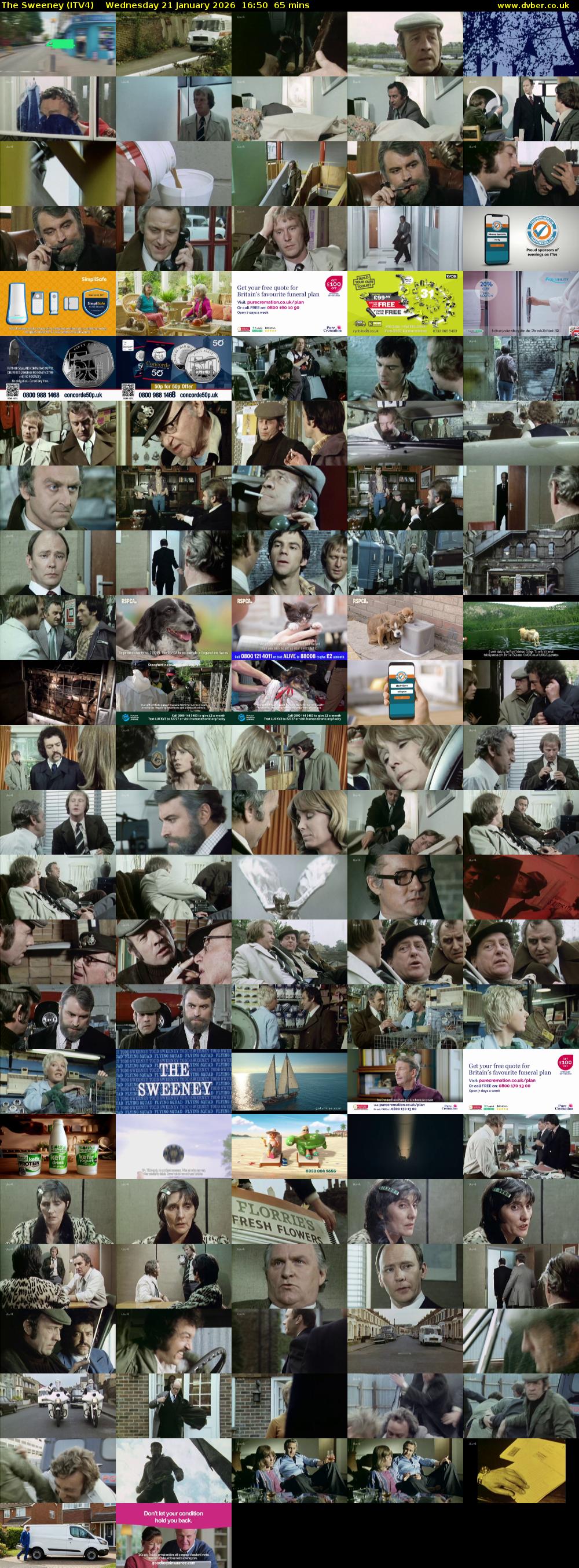 The Sweeney (ITV4) Wednesday 21 January 2026 16:50 - 17:55