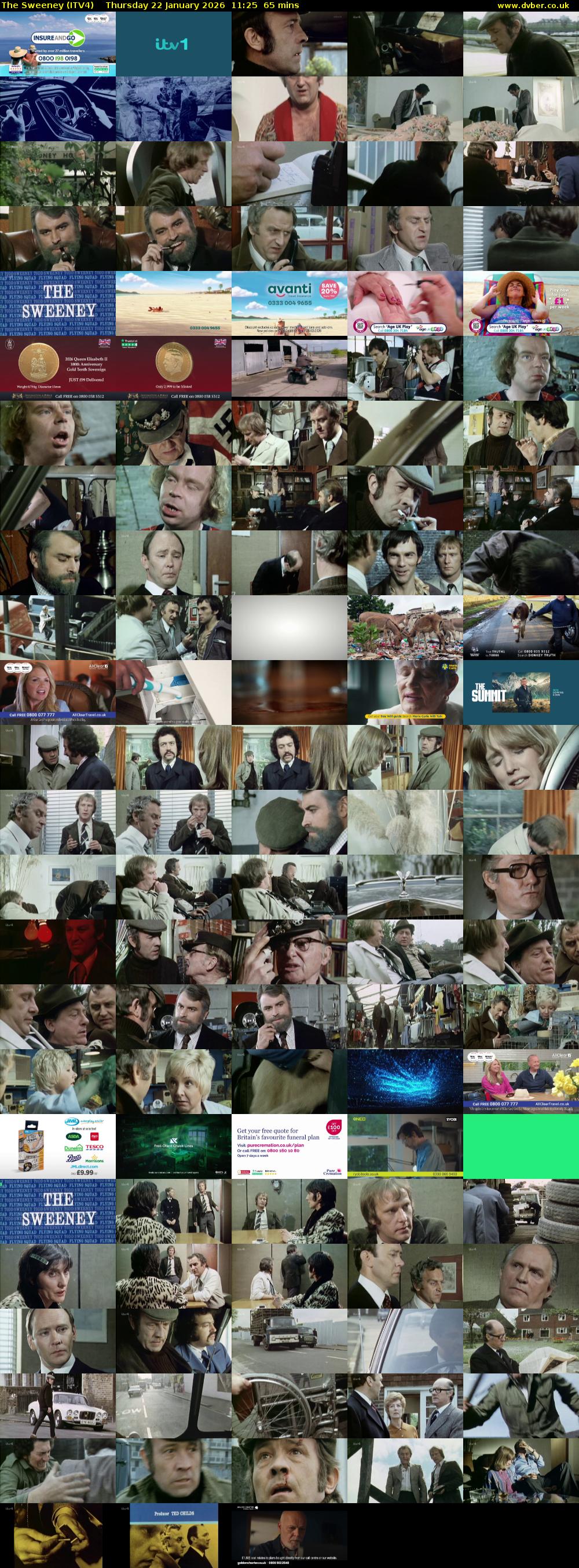 The Sweeney (ITV4) Thursday 22 January 2026 11:25 - 12:30