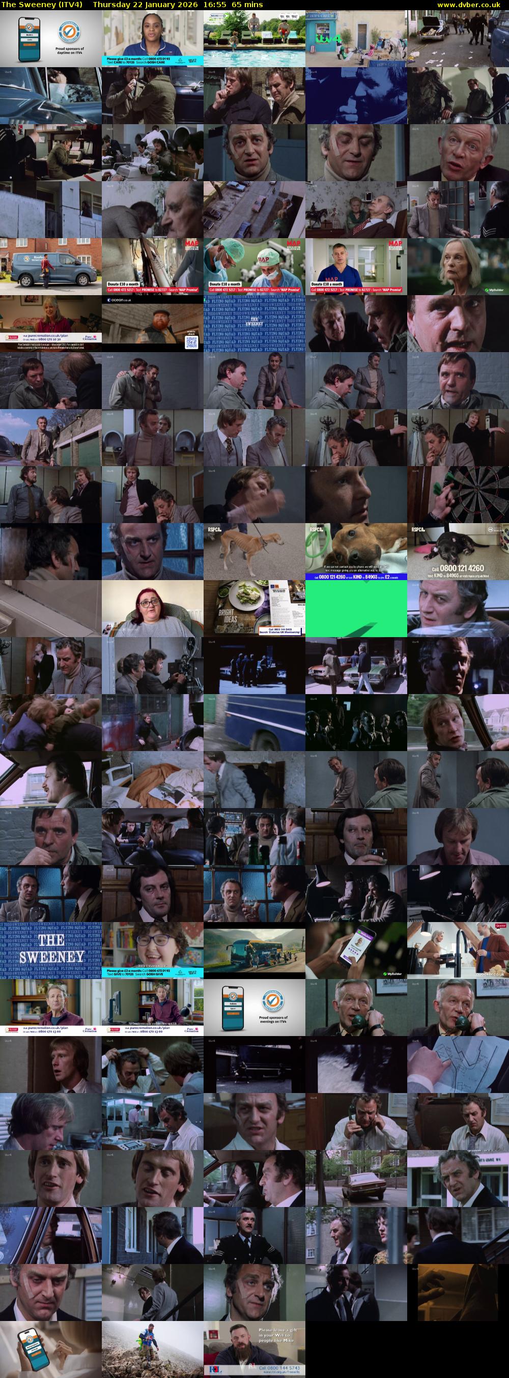 The Sweeney (ITV4) Thursday 22 January 2026 16:55 - 18:00