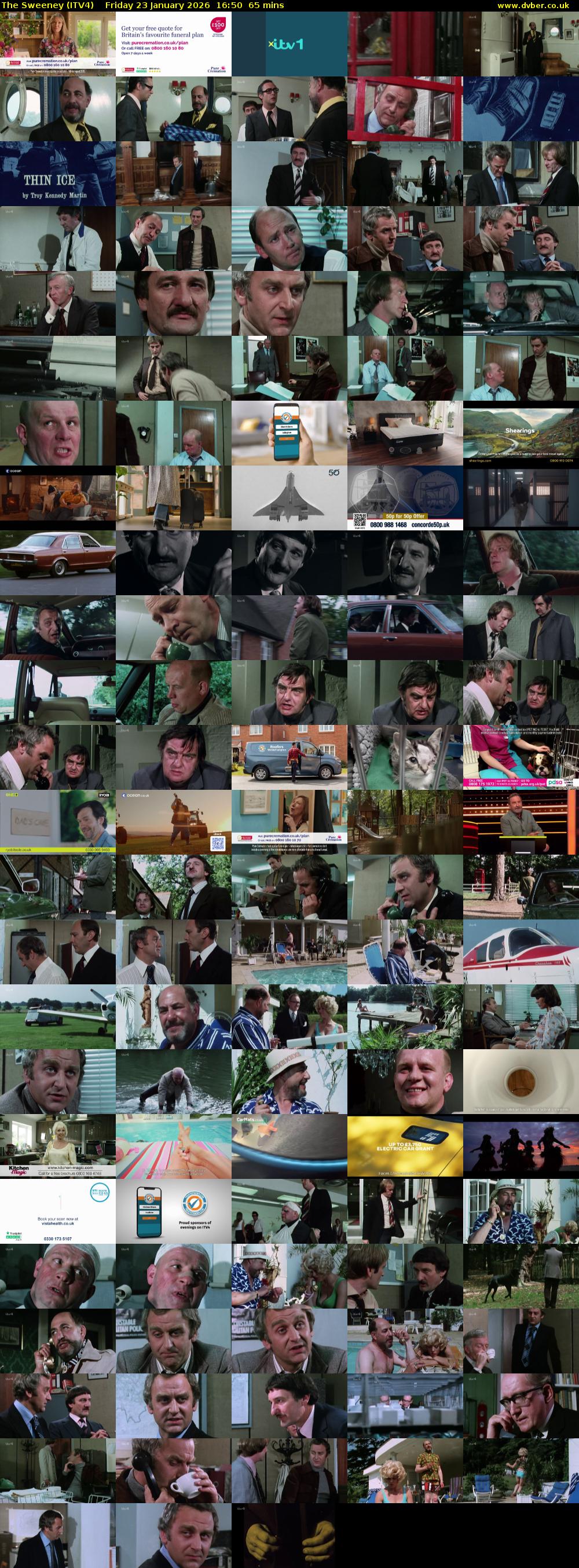 The Sweeney (ITV4) Friday 23 January 2026 16:50 - 17:55