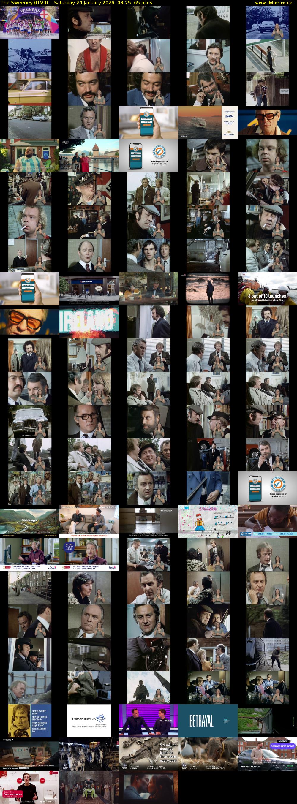 The Sweeney (ITV4) Saturday 24 January 2026 08:25 - 09:30