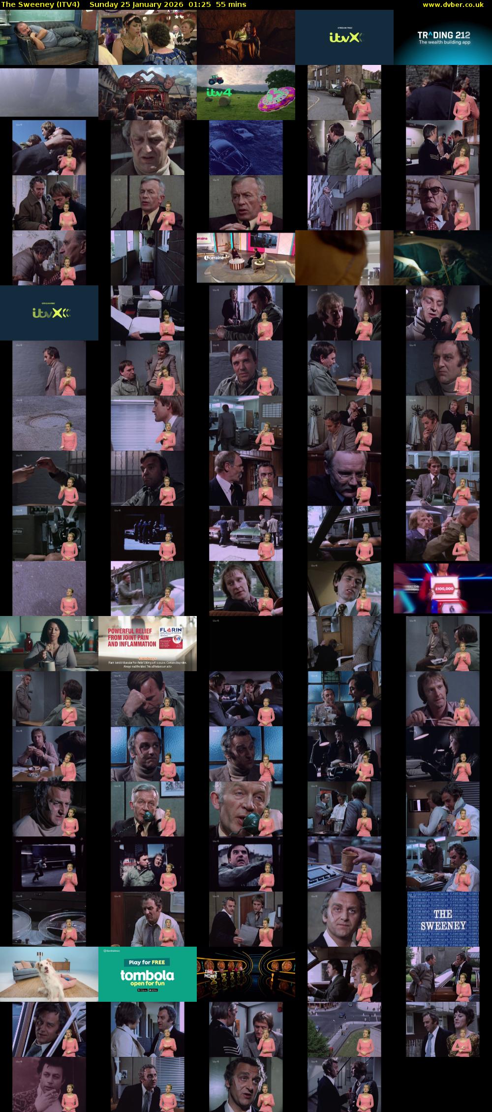 The Sweeney (ITV4) Sunday 25 January 2026 01:25 - 02:20