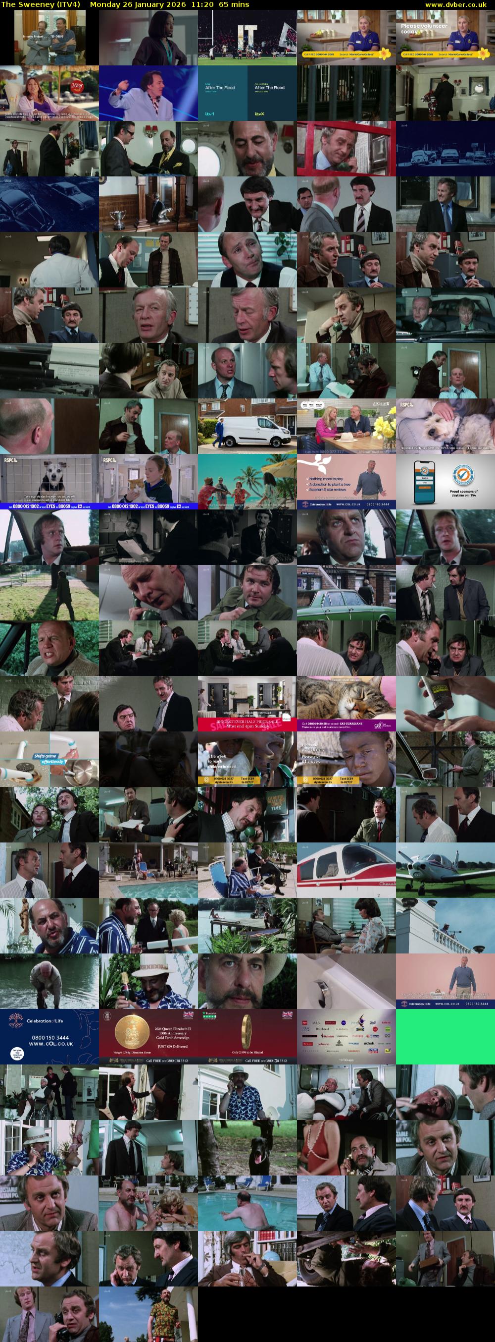 The Sweeney (ITV4) Monday 26 January 2026 11:20 - 12:25