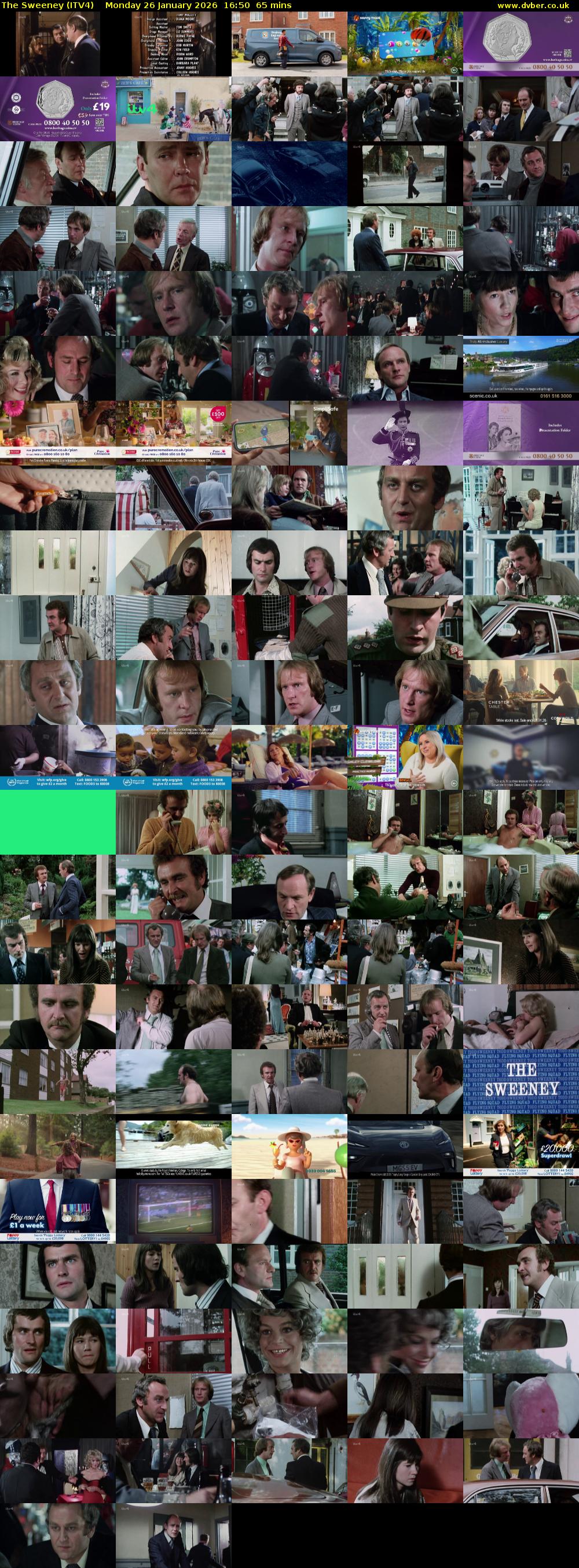 The Sweeney (ITV4) Monday 26 January 2026 16:50 - 17:55