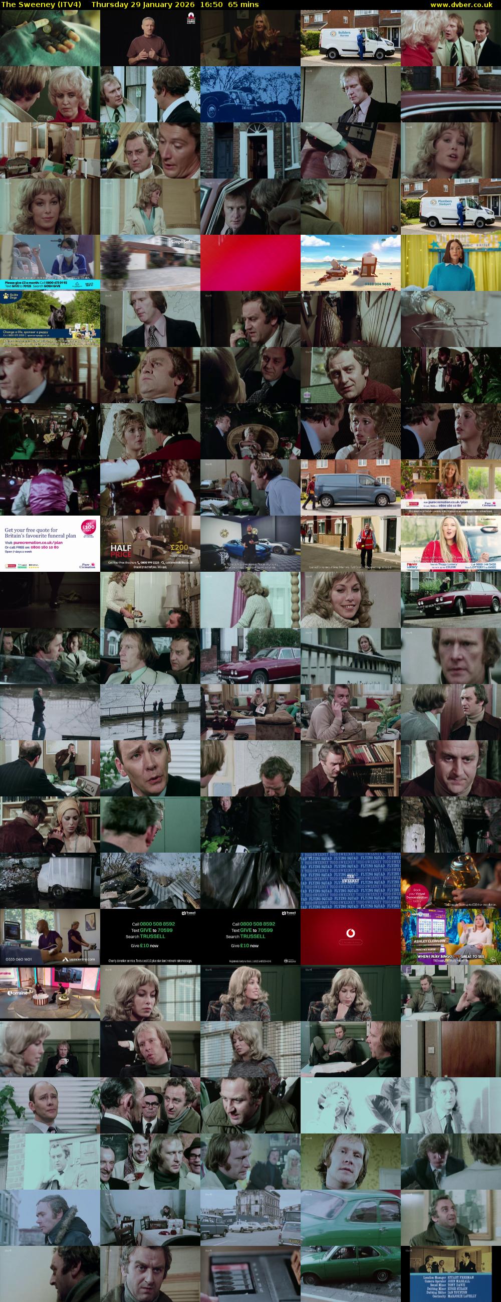 The Sweeney (ITV4) Thursday 29 January 2026 16:50 - 17:55