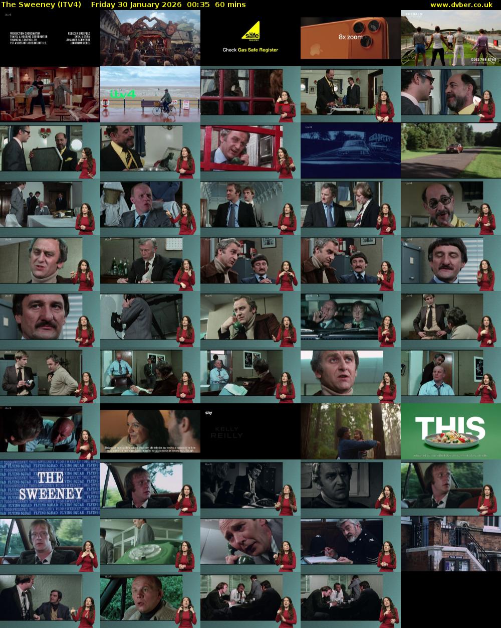 The Sweeney (ITV4) Friday 30 January 2026 00:35 - 01:35