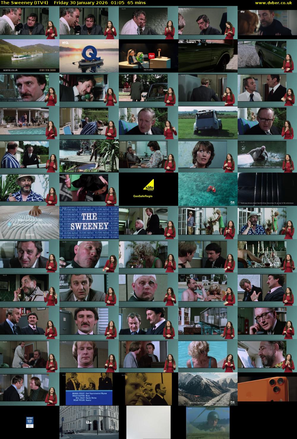 The Sweeney (ITV4) Friday 30 January 2026 01:05 - 02:10