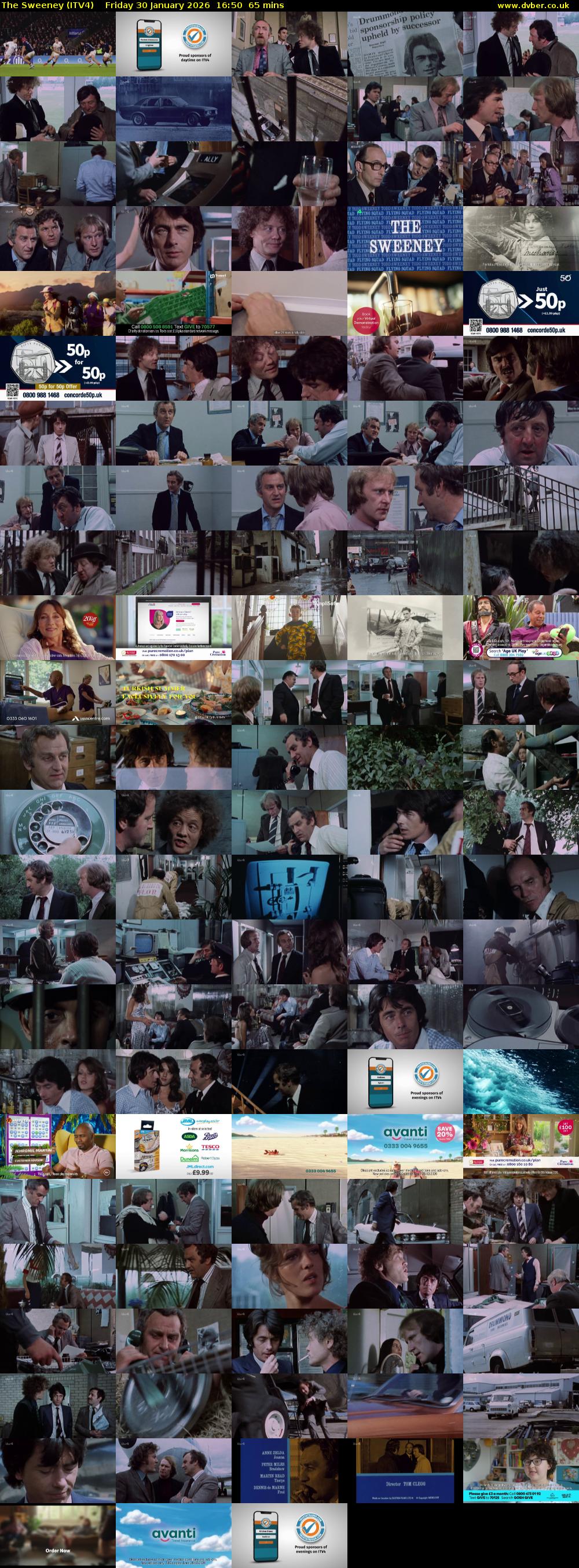 The Sweeney (ITV4) Friday 30 January 2026 16:50 - 17:55