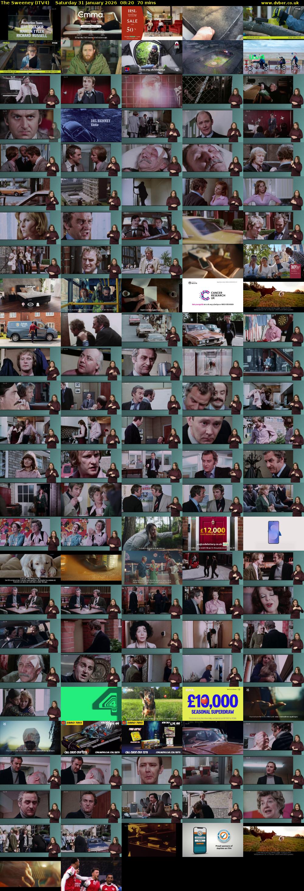 The Sweeney (ITV4) Saturday 31 January 2026 08:20 - 09:30