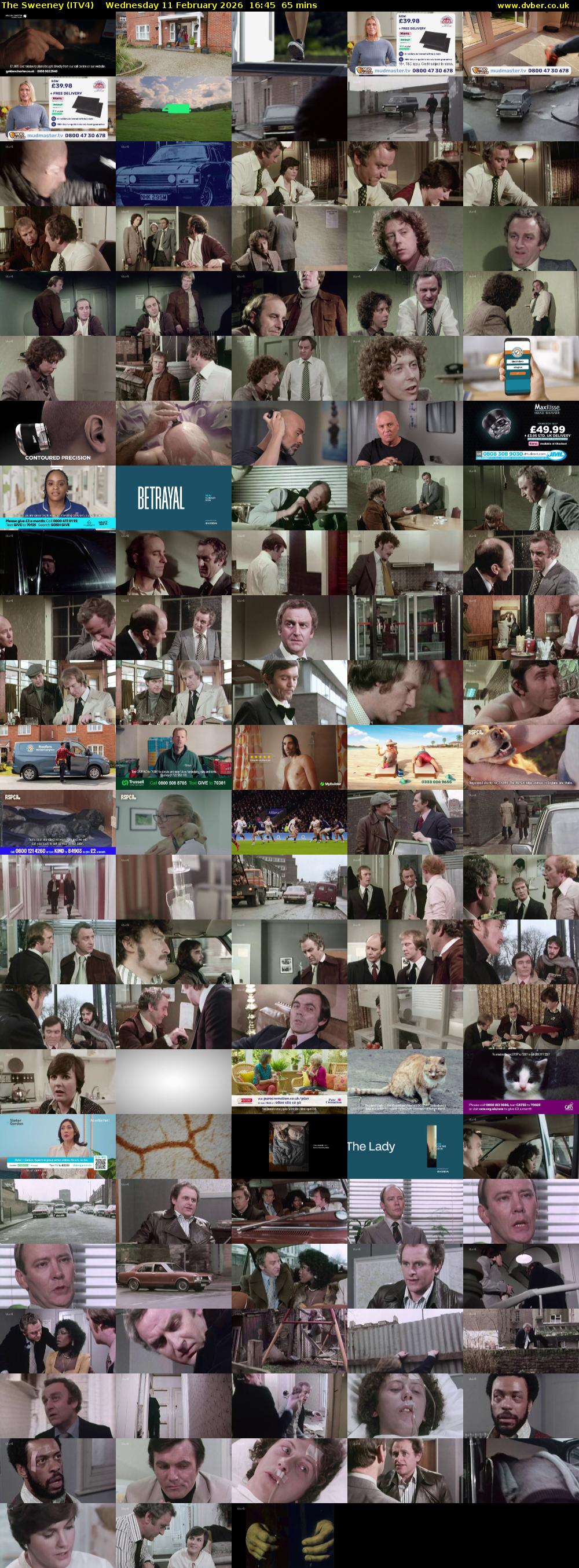 The Sweeney (ITV4) Wednesday 11 February 2026 16:45 - 17:50