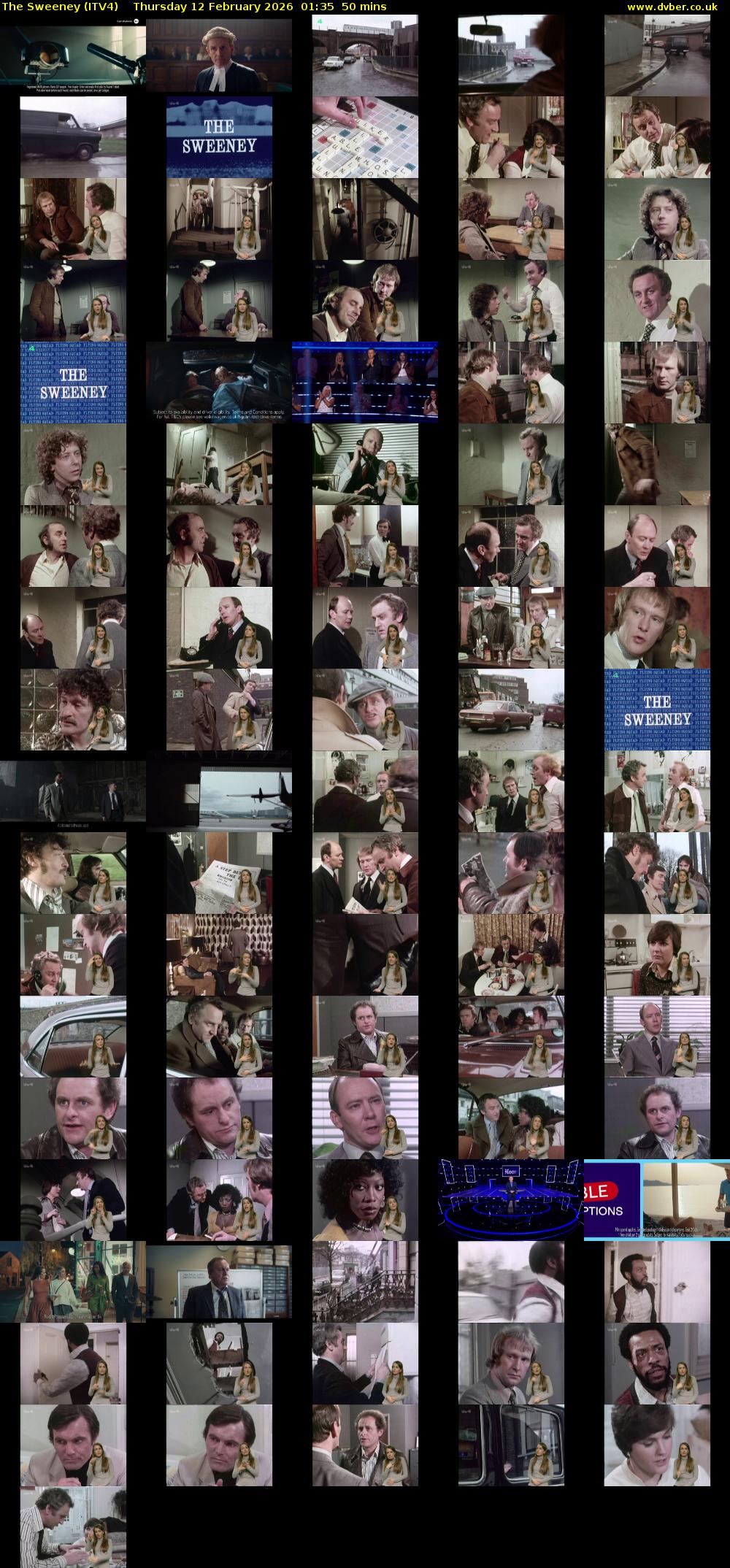 The Sweeney (ITV4) Thursday 12 February 2026 01:35 - 02:25