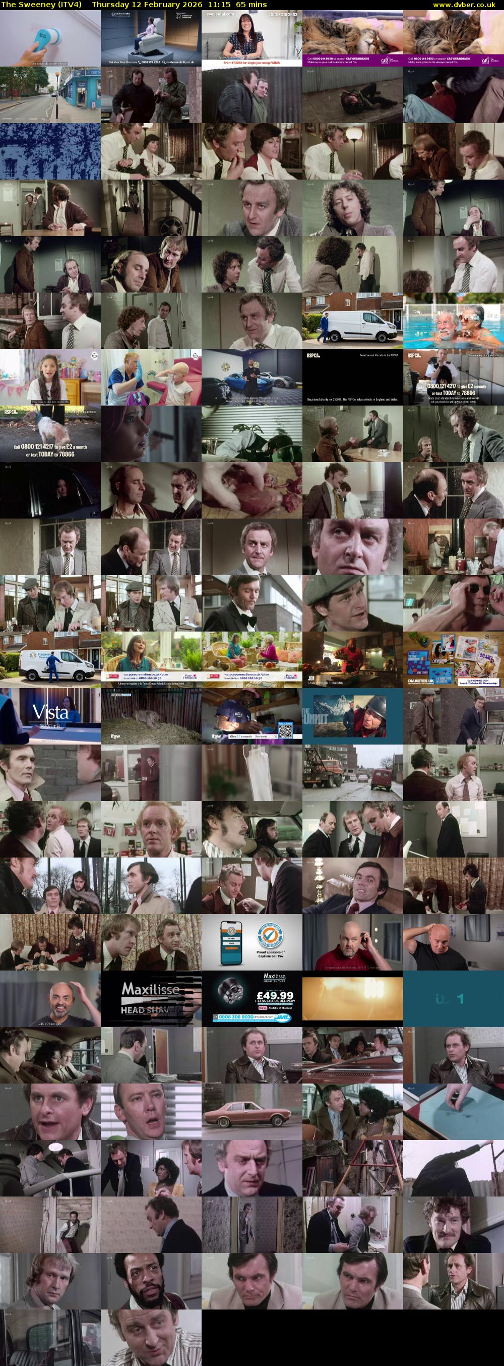 The Sweeney (ITV4) Thursday 12 February 2026 11:15 - 12:20