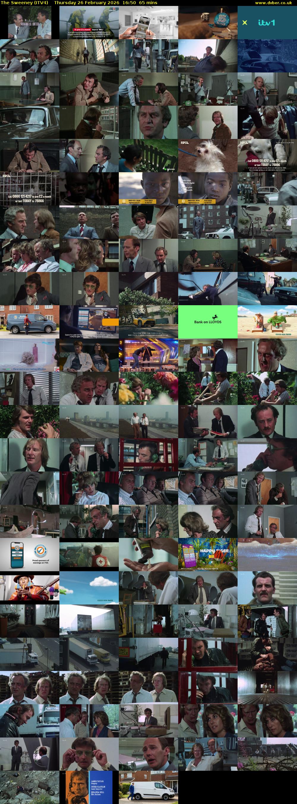 The Sweeney (ITV4) Thursday 26 February 2026 16:50 - 17:55